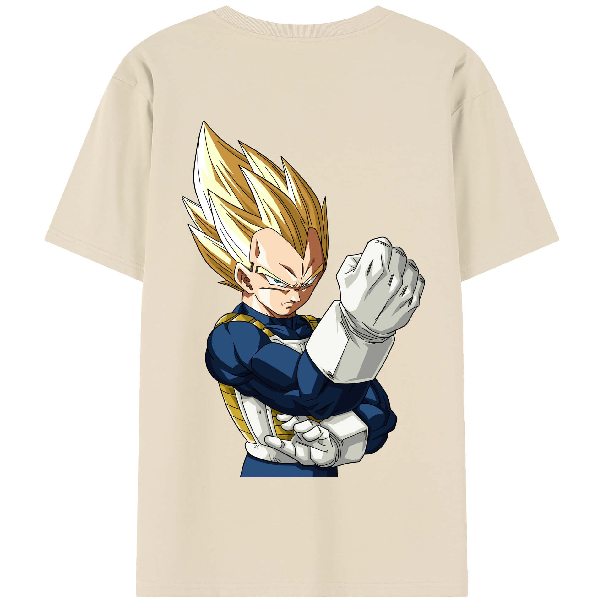（画像用） ドラゴンボール ベジータ四世（Bejīta Yonsei）DRAGON BALL Vegeta IV 綿100％半袖Tシャツ（背面プリント）