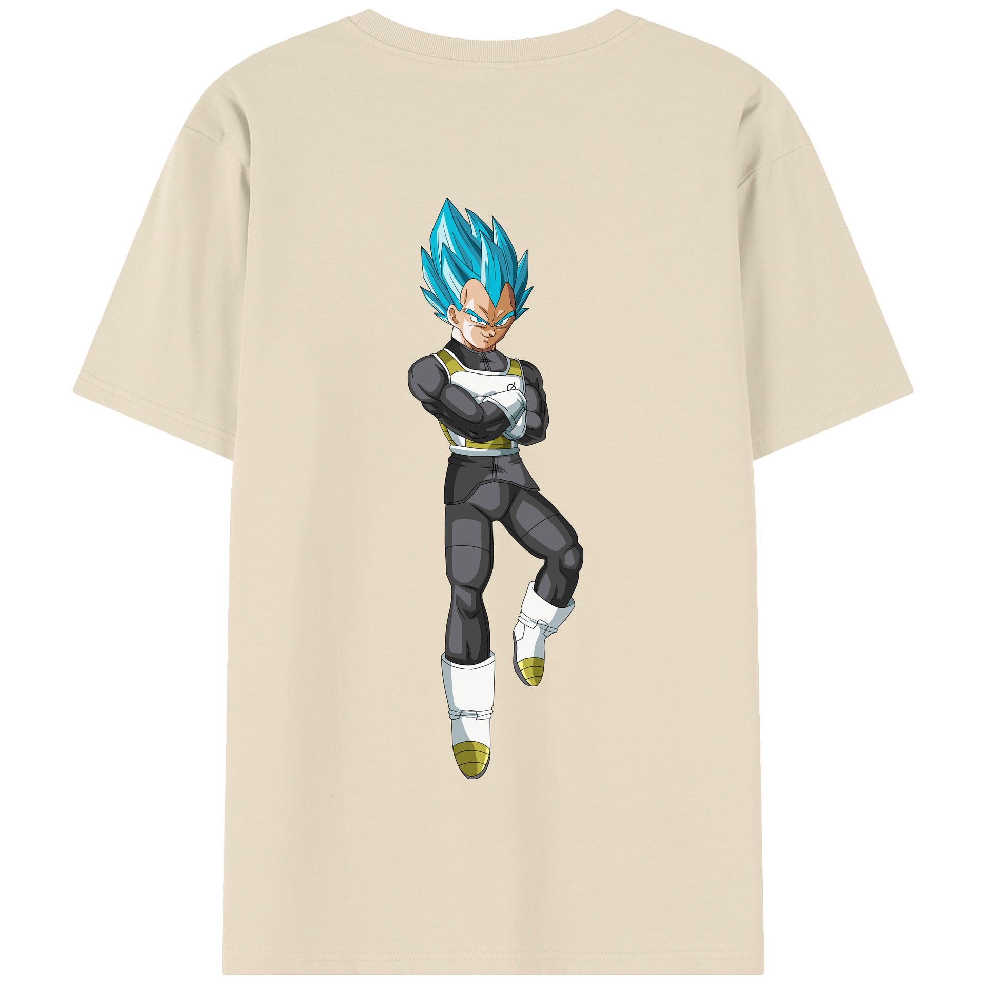 （画像用） ドラゴンボール ベジータ四世（Bejīta Yonsei）DRAGON BALL Vegeta IV 綿100％半袖Tシャツ（背面プリント）