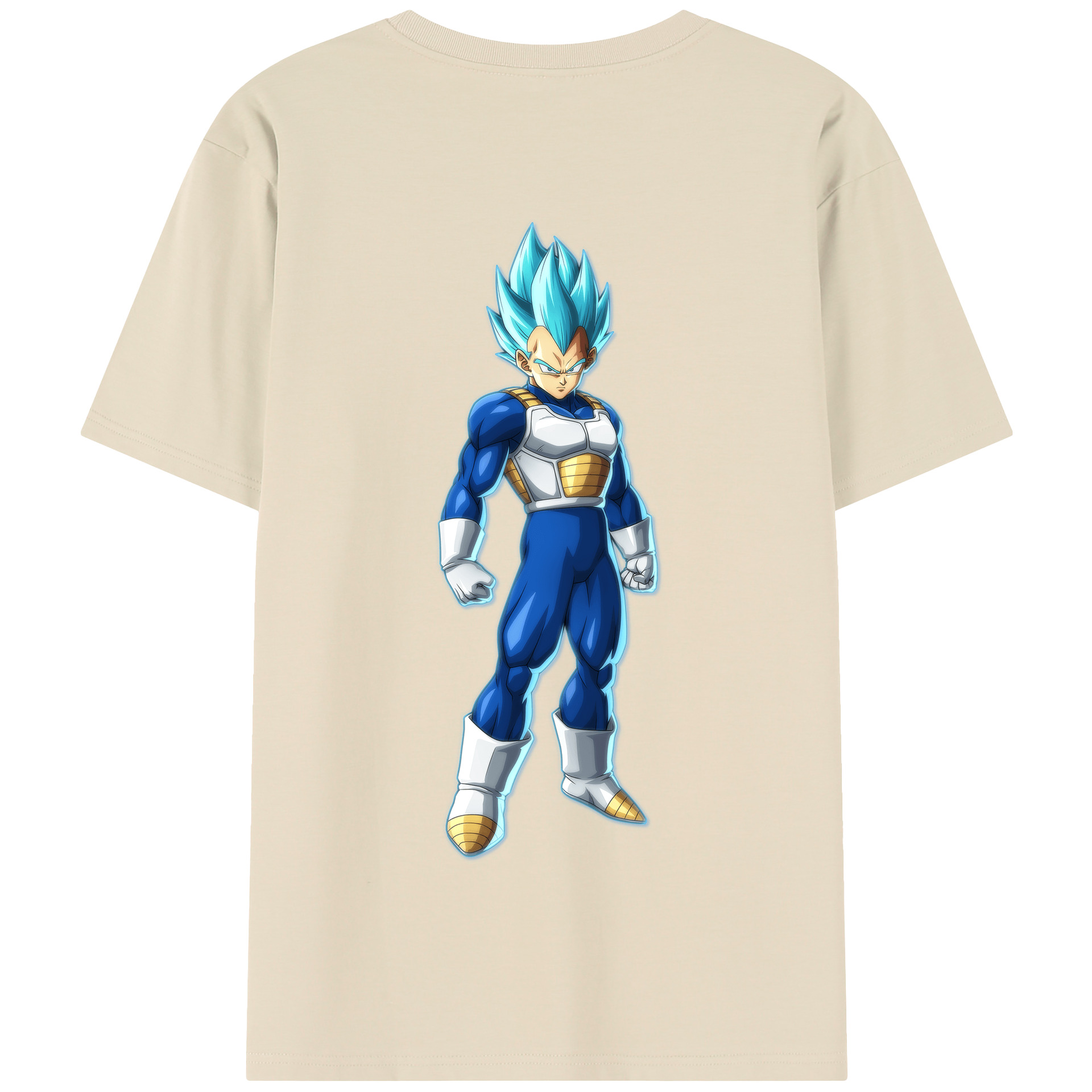 （画像用） ドラゴンボール ベジータ四世（Bejīta Yonsei）DRAGON BALL Vegeta IV 綿100％半袖Tシャツ（背面プリント）
