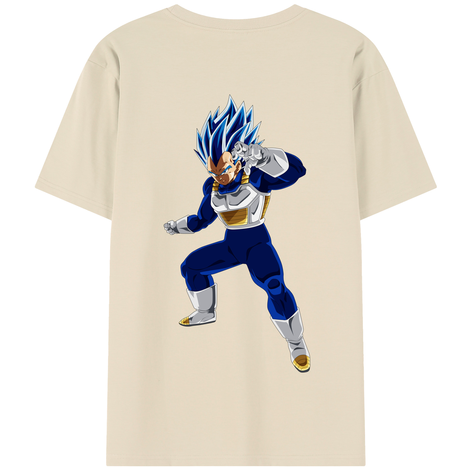 （画像用） ドラゴンボール ベジータ四世（Bejīta Yonsei）DRAGON BALL Vegeta IV 綿100％半袖Tシャツ（背面プリント）