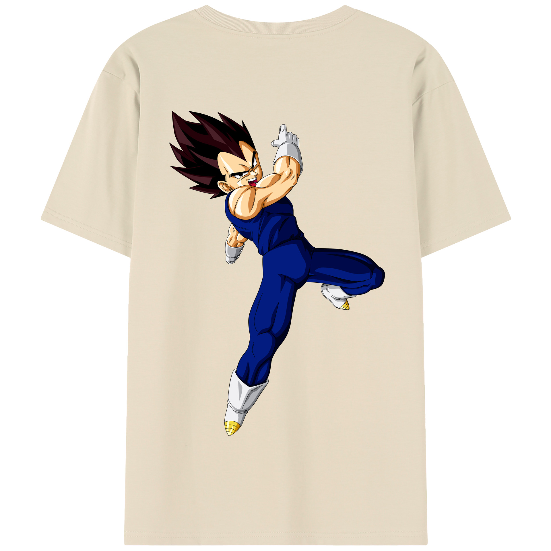 （画像用） ドラゴンボール ベジータ四世（Bejīta Yonsei）DRAGON BALL Vegeta IV 綿100％半袖Tシャツ（背面プリント）