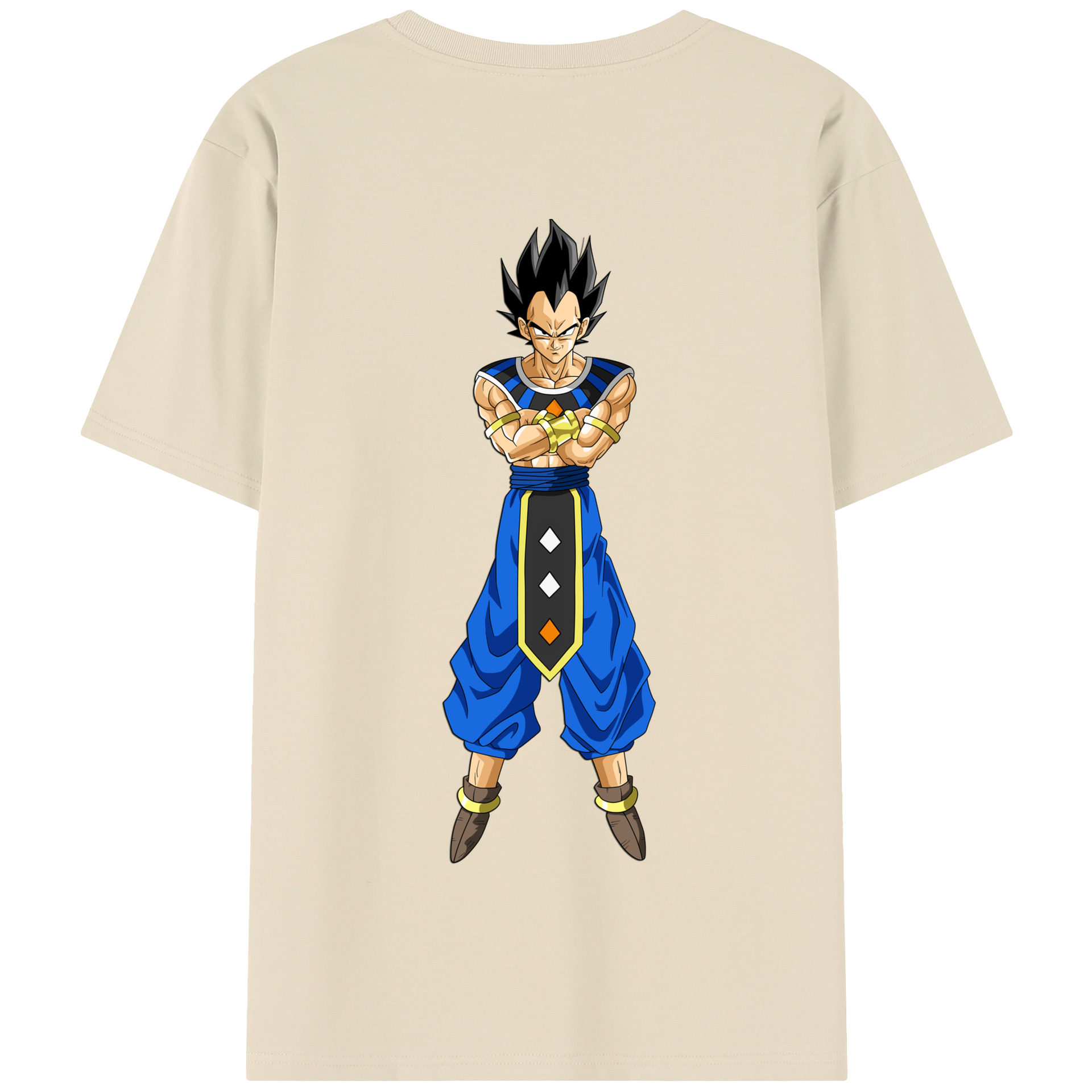 （画像用） ドラゴンボール ベジータ四世（Bejīta Yonsei）DRAGON BALL Vegeta IV 綿100％半袖Tシャツ（背面プリント）