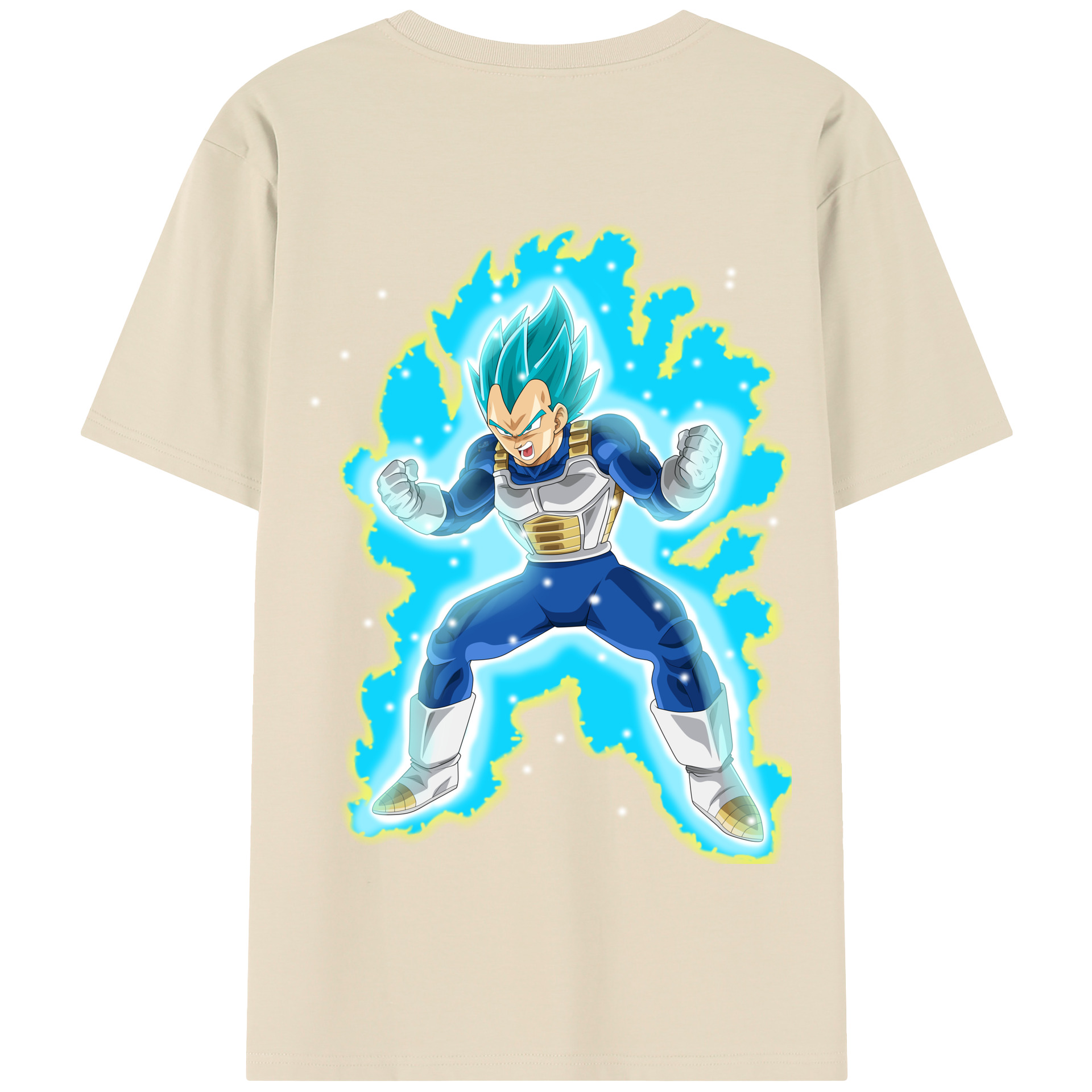 （画像用） ドラゴンボール ベジータ四世（Bejīta Yonsei）DRAGON BALL Vegeta IV 綿100％半袖Tシャツ（背面プリント）