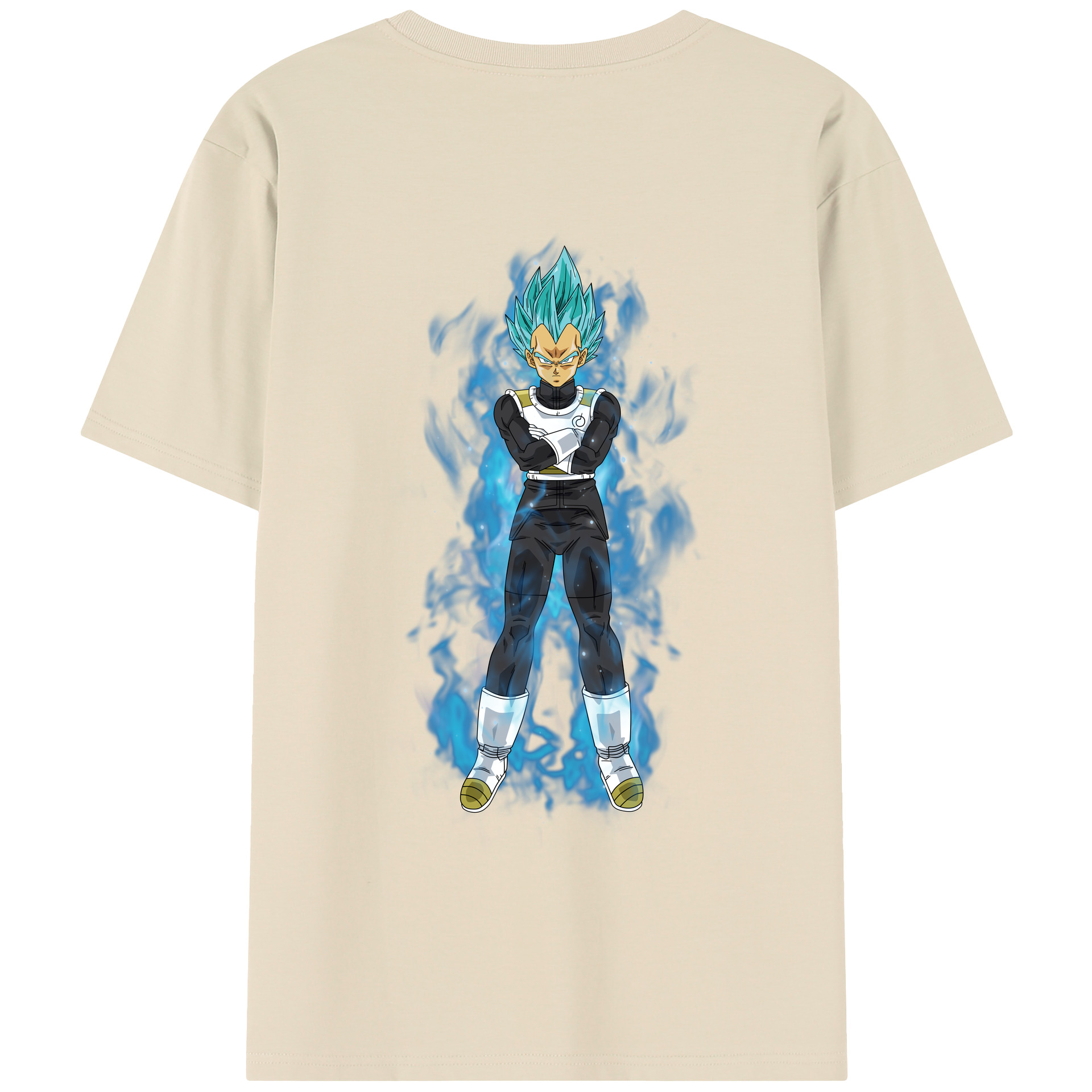 （画像用） ドラゴンボール ベジータ四世（Bejīta Yonsei）DRAGON BALL Vegeta IV 綿100％半袖Tシャツ（背面プリント）