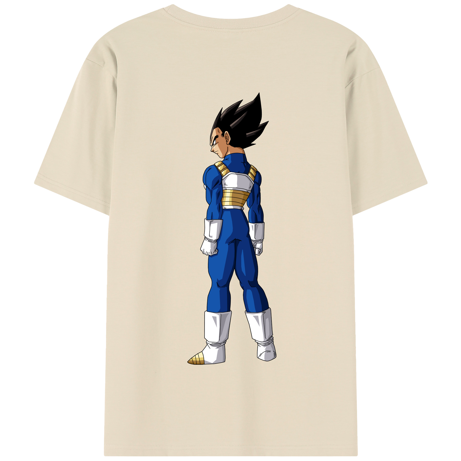 （画像用） ドラゴンボール ベジータ四世（Bejīta Yonsei）DRAGON BALL Vegeta IV 綿100％半袖Tシャツ（背面プリント）