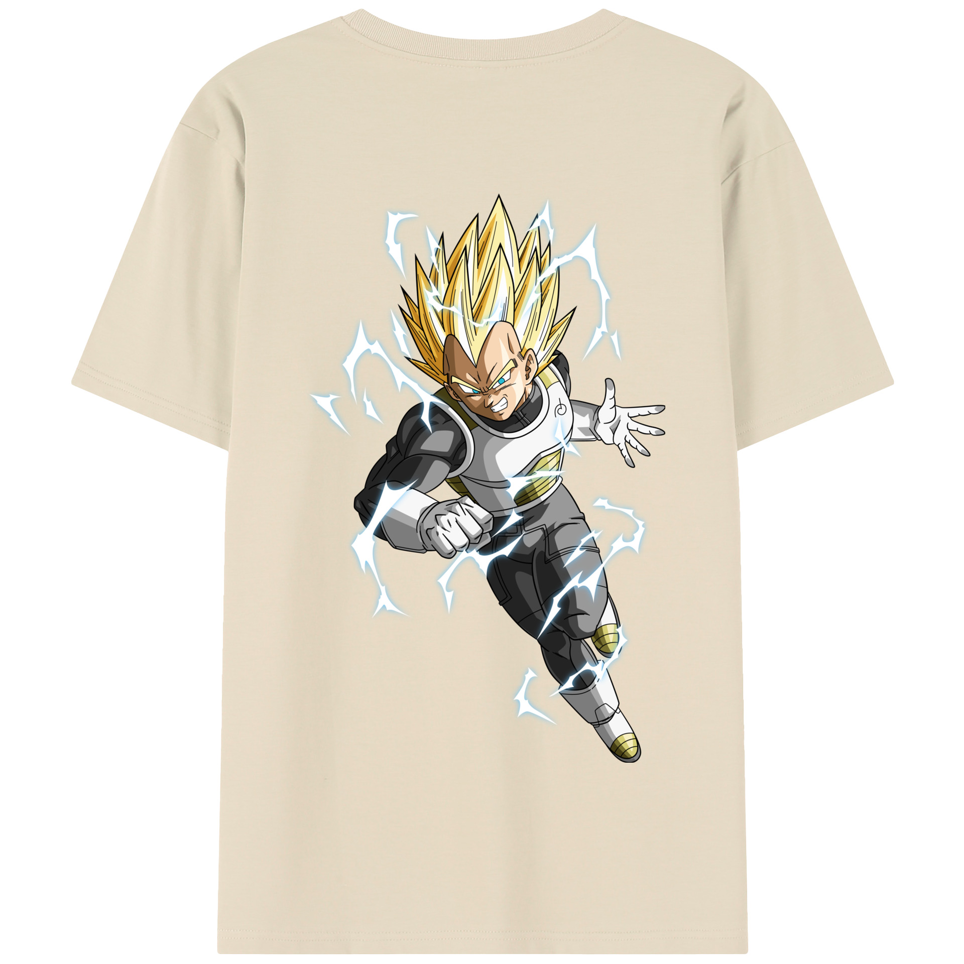 （画像用） ドラゴンボール ベジータ四世（Bejīta Yonsei）DRAGON BALL Vegeta IV 綿100％半袖Tシャツ（背面プリント）