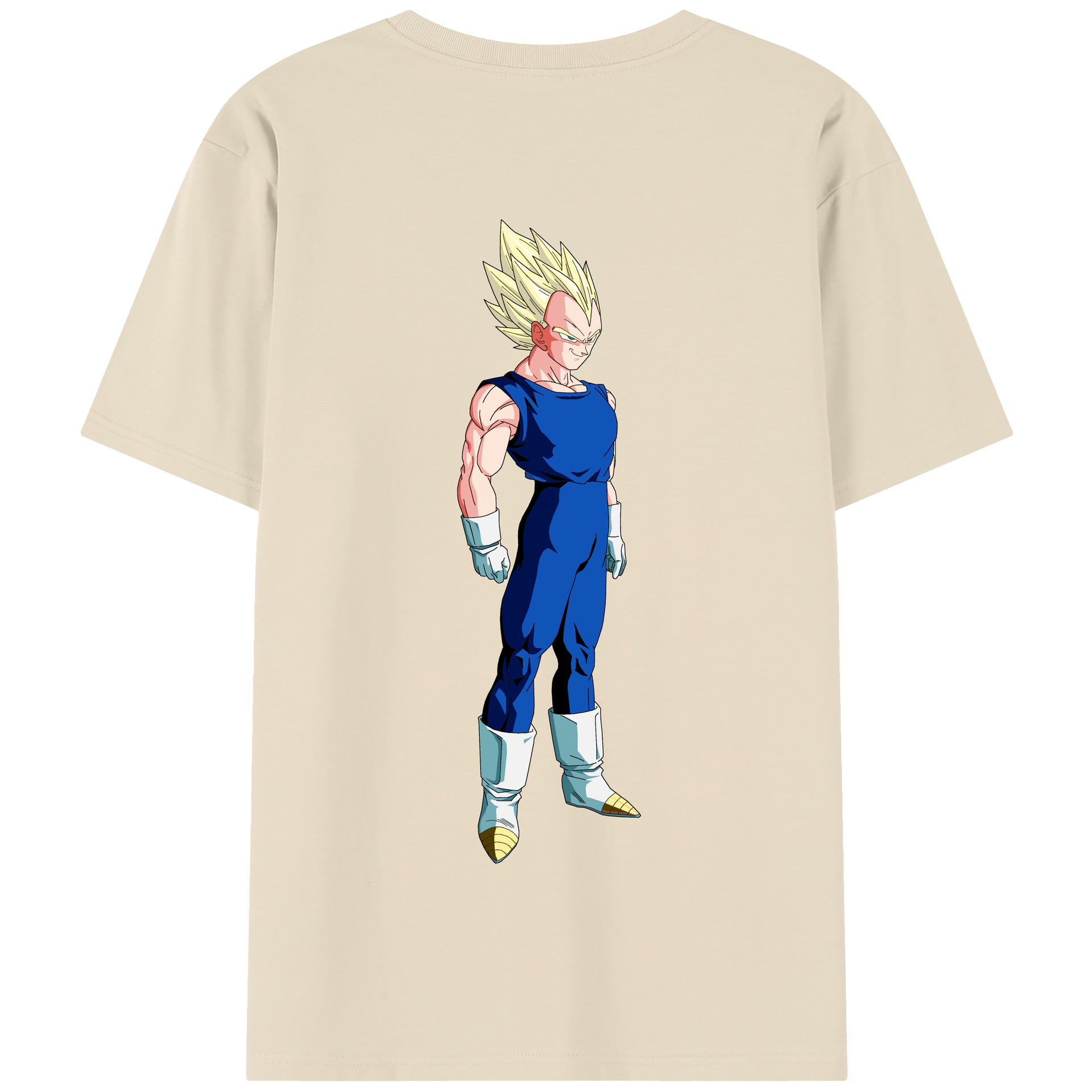 （画像用） ドラゴンボール ベジータ四世（Bejīta Yonsei）DRAGON BALL Vegeta IV 綿100％半袖Tシャツ（背面プリント）