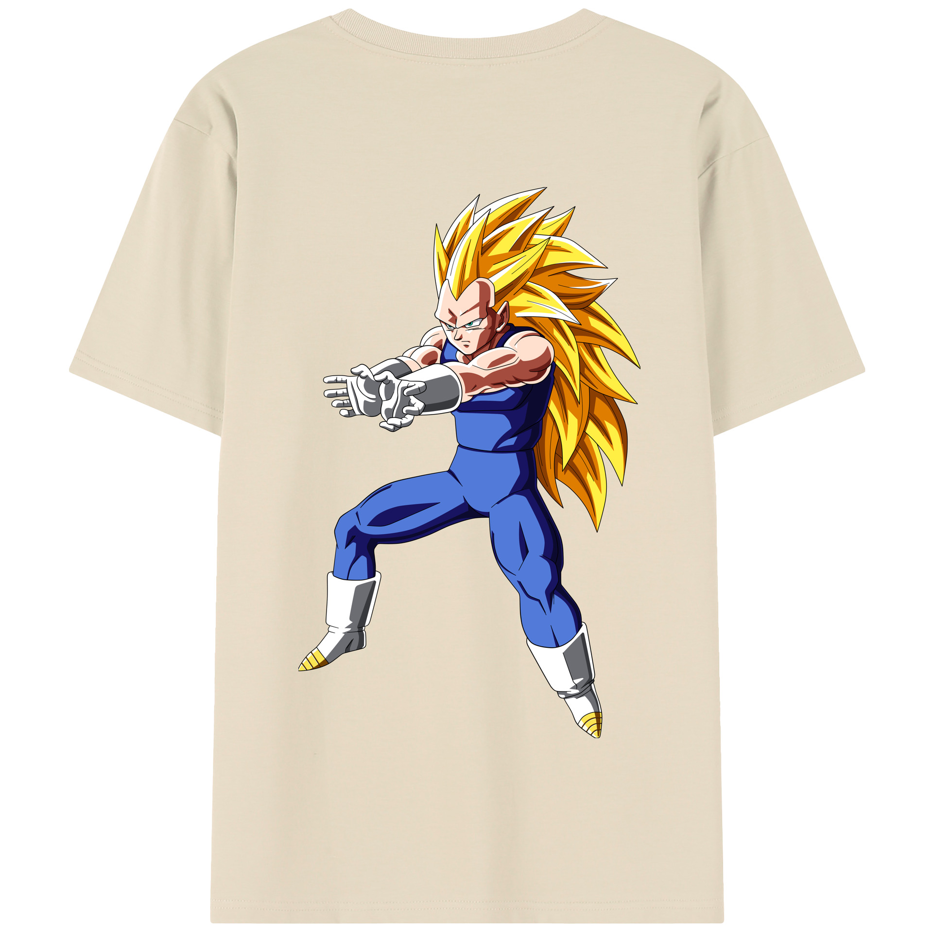 （画像用） ドラゴンボール ベジータ四世（Bejīta Yonsei）DRAGON BALL Vegeta IV 綿100％半袖Tシャツ（背面プリント）