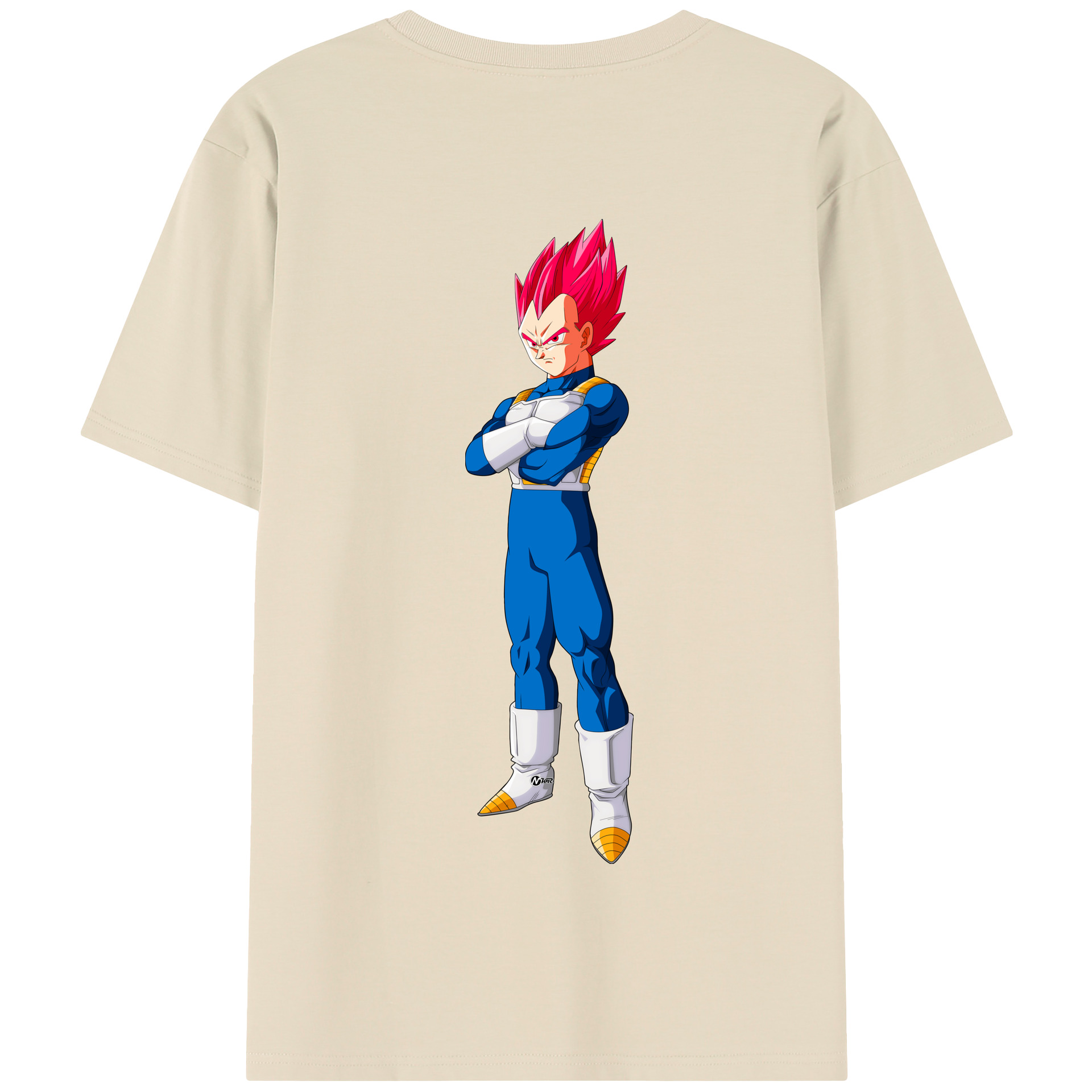 （画像用） ドラゴンボール ベジータ四世（Bejīta Yonsei）DRAGON BALL Vegeta IV 綿100％半袖Tシャツ（背面プリント）
