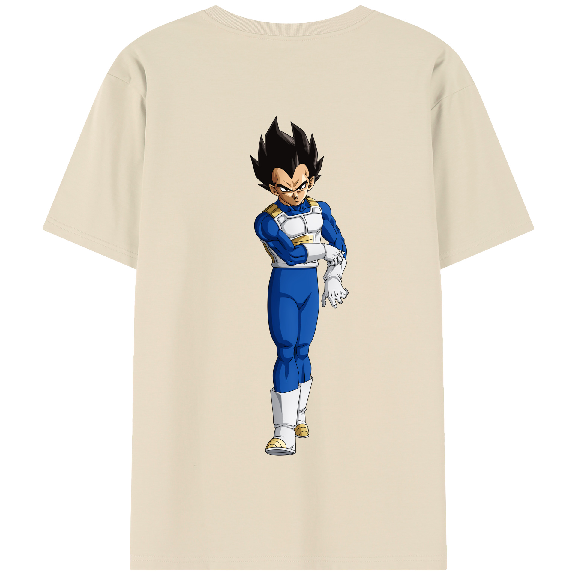（画像用） ドラゴンボール ベジータ四世（Bejīta Yonsei）DRAGON BALL Vegeta IV 綿100％半袖Tシャツ（背面プリント）