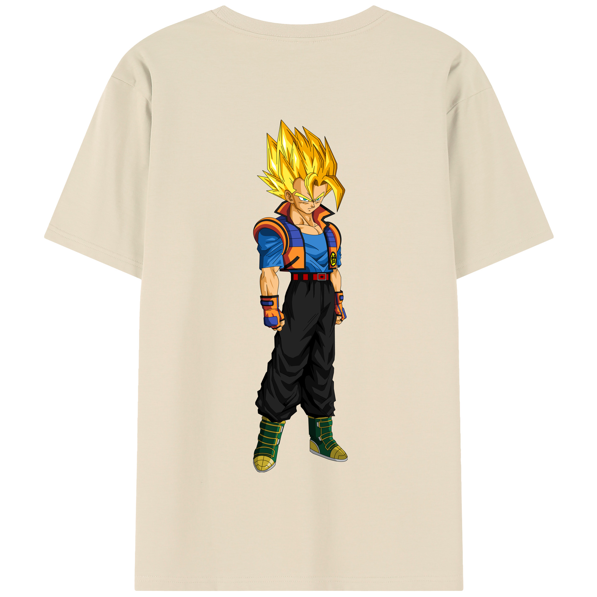 （画像用） ドラゴンボール ベジータ四世（Bejīta Yonsei）DRAGON BALL Vegeta IV 綿100％半袖Tシャツ（背面プリント）