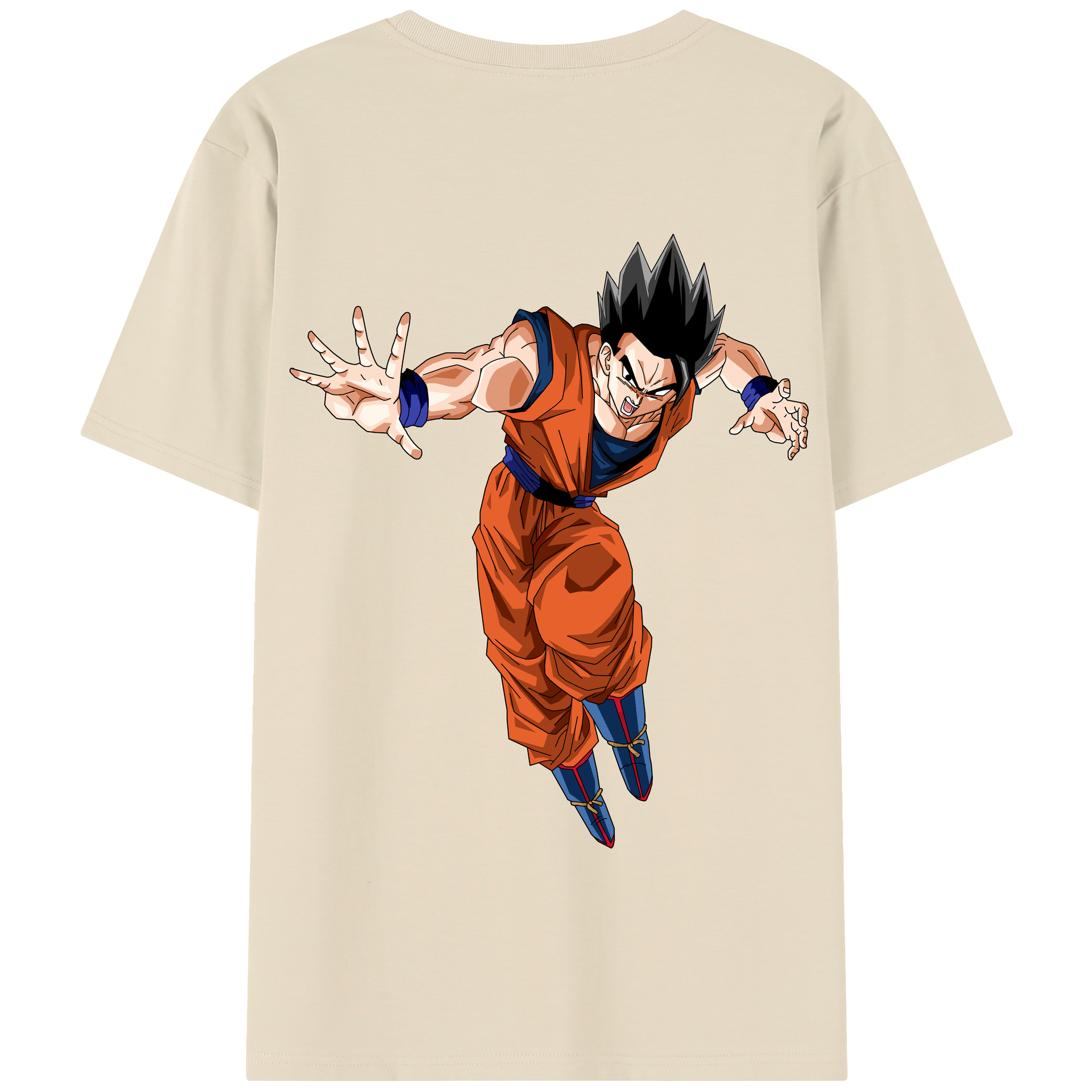 （画像用） ドラゴンボール 孫 悟飯（そんごはん）DRAGON BALL Son Gohan 綿100％半袖Tシャツ（背面プリント）