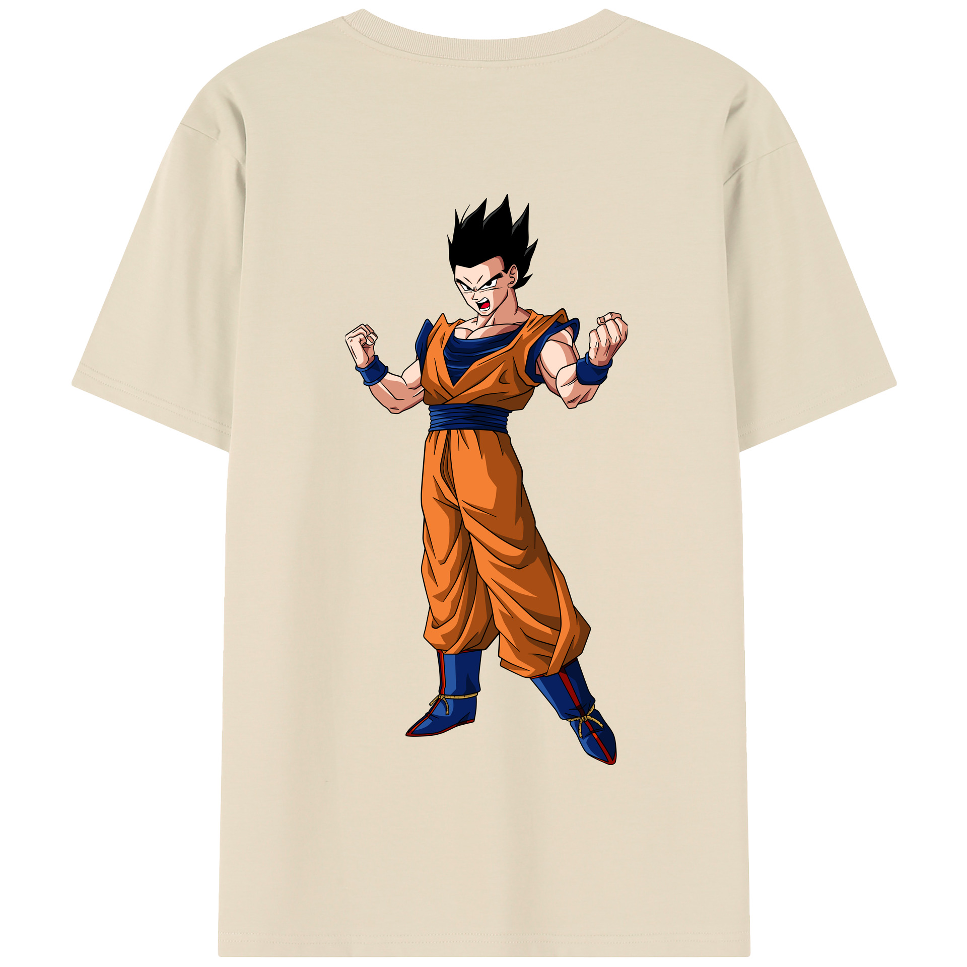 （画像用） ドラゴンボール 孫 悟飯（そんごはん）DRAGON BALL Son Gohan 綿100％半袖Tシャツ（背面プリント）