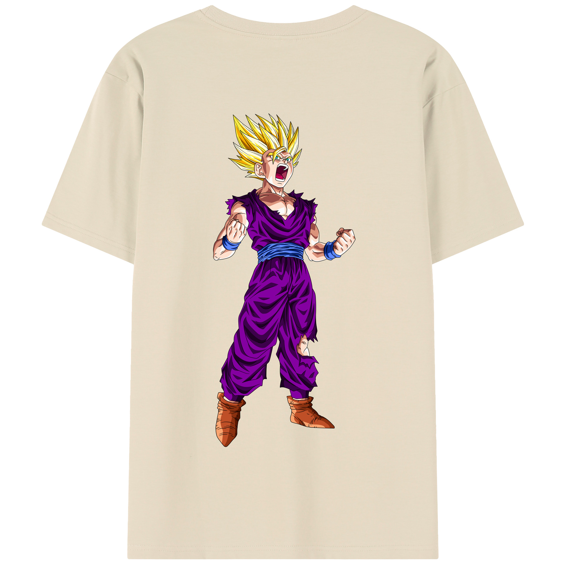 （画像用） ドラゴンボール 孫 悟飯（そんごはん）DRAGON BALL Son Gohan 綿100％半袖Tシャツ（背面プリント）