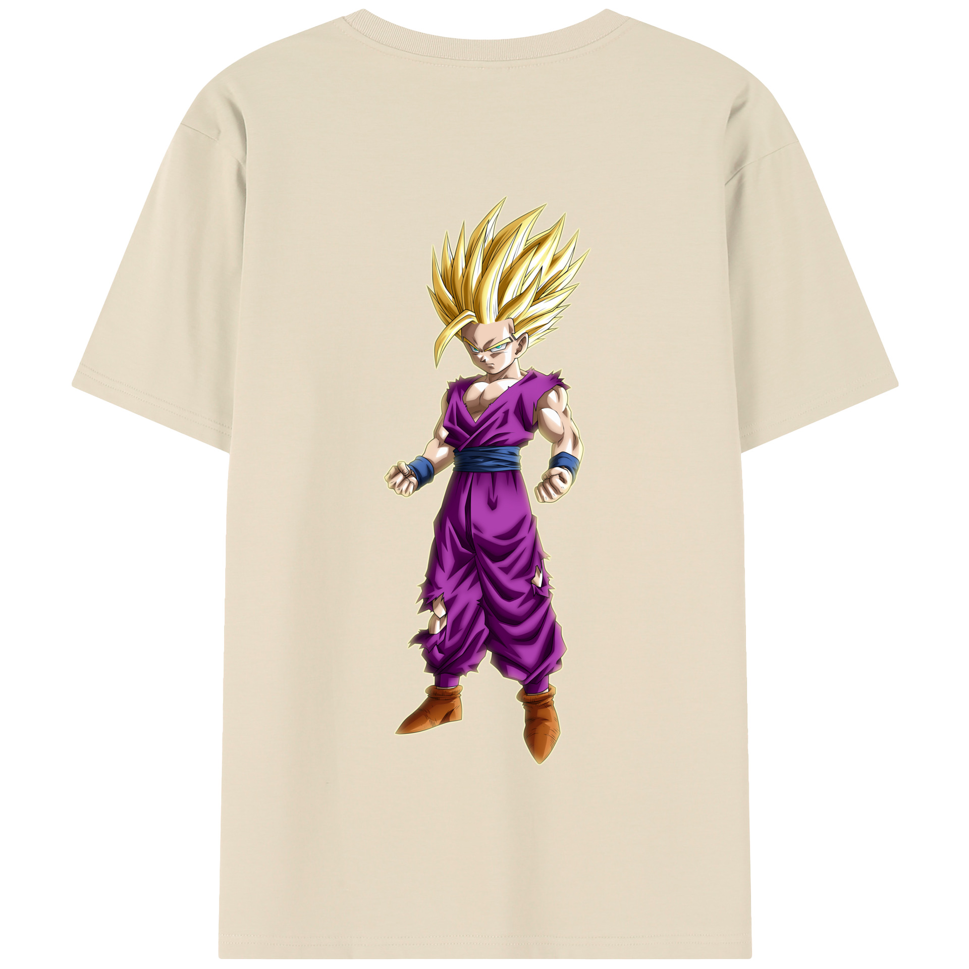 （画像用） ドラゴンボール 孫 悟飯（そんごはん）DRAGON BALL Son Gohan 綿100％半袖Tシャツ（背面プリント）
