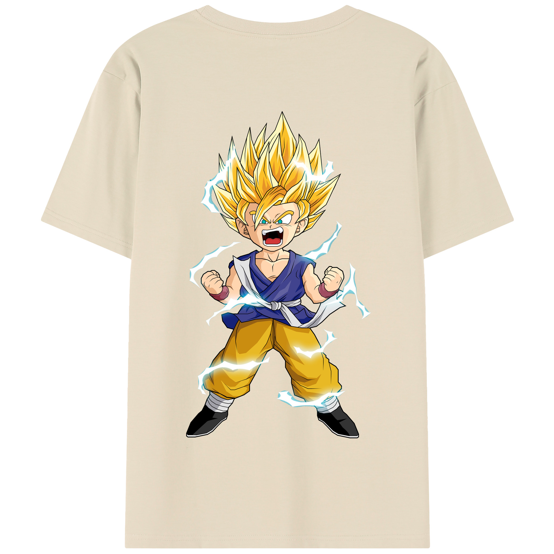 （画像用） ドラゴンボール 孫 悟飯（そんごはん）DRAGON BALL Son Gohan 綿100％半袖Tシャツ（背面プリント）