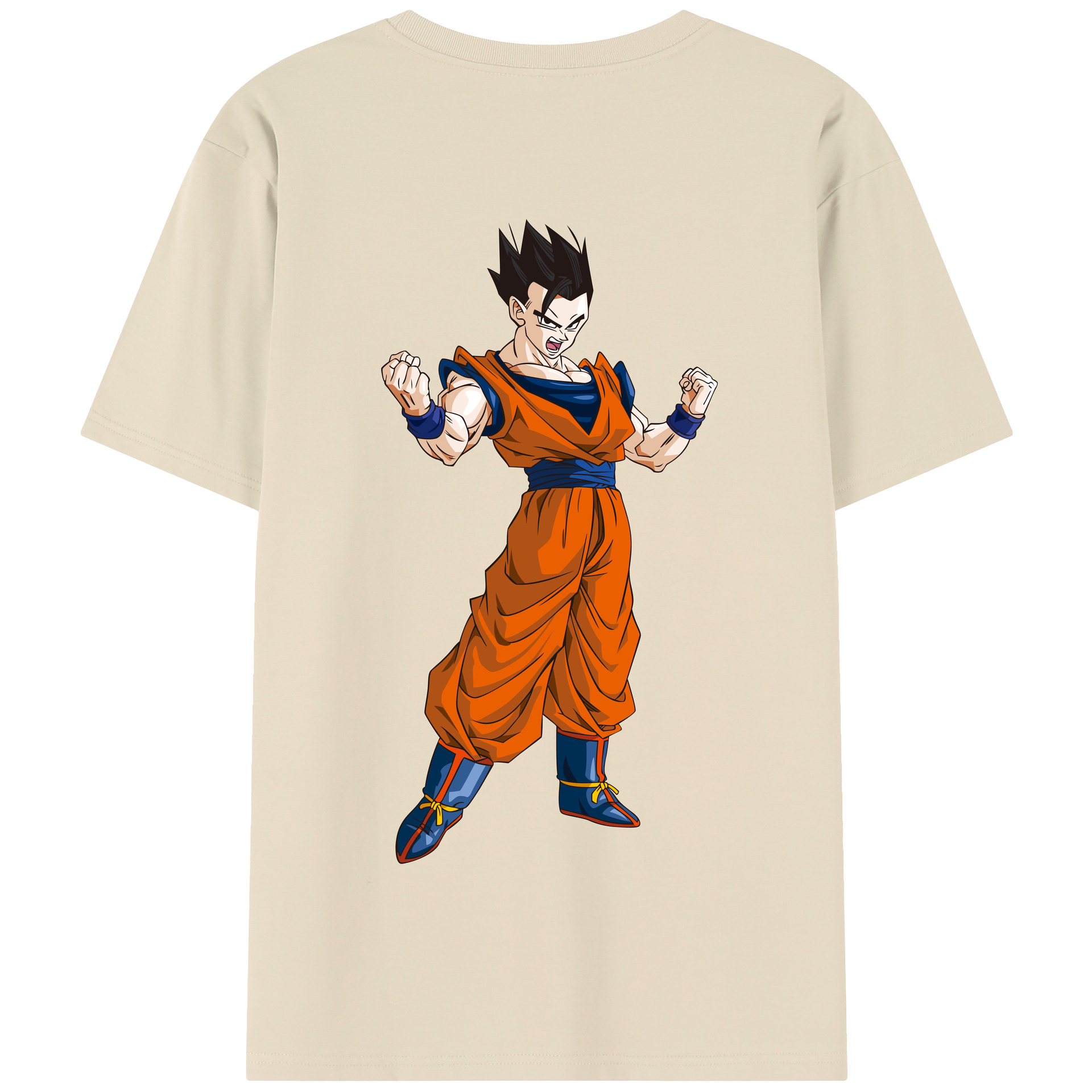 （画像用） ドラゴンボール 孫 悟飯（そんごはん）DRAGON BALL Son Gohan 綿100％半袖Tシャツ（背面プリント）