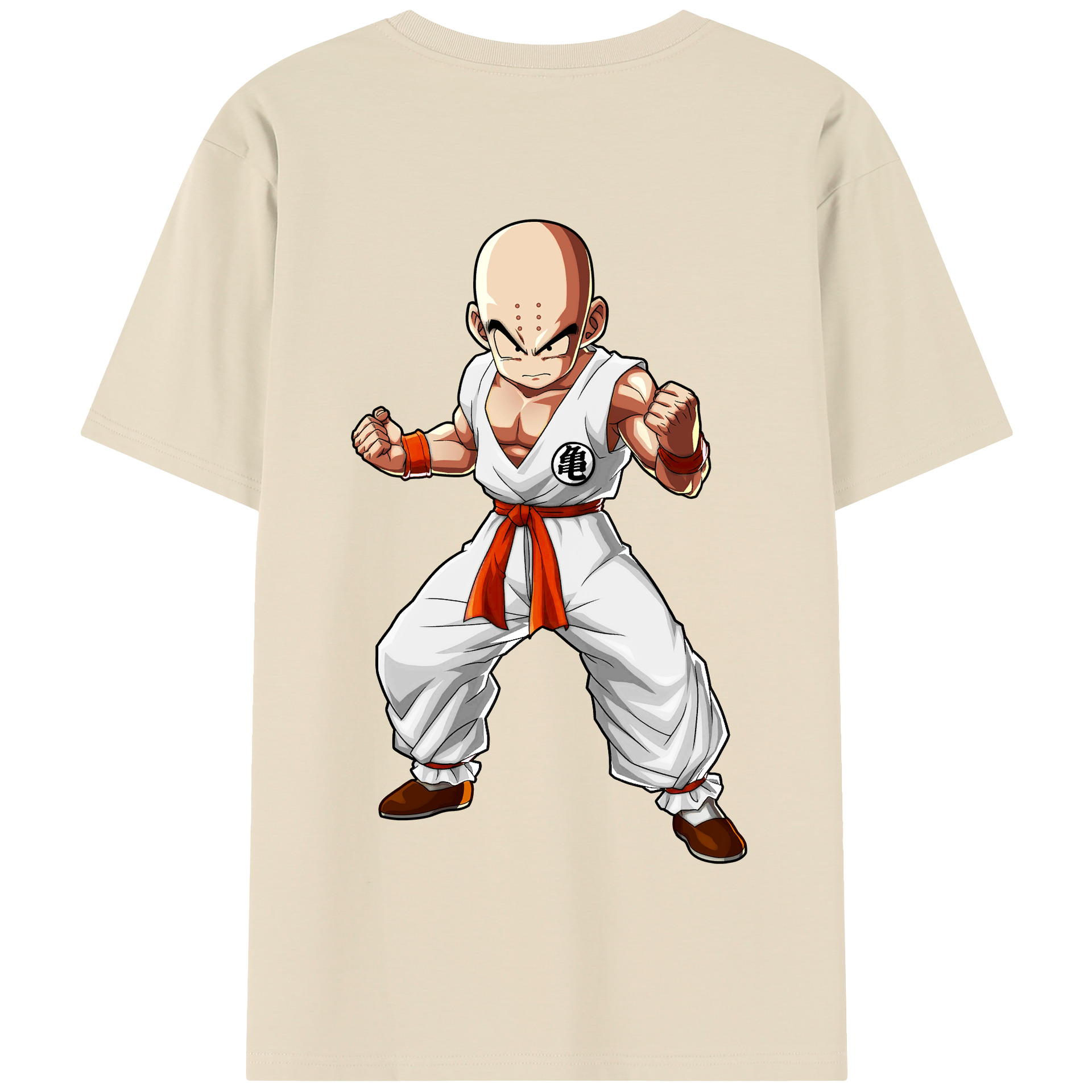 （画像用） ドラゴンボール クリリン DRAGON BALL krillin 綿100％半袖Tシャツ（背面プリント）
