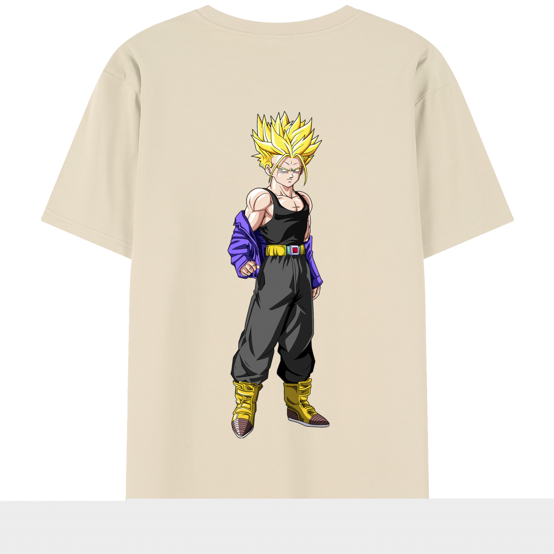 （画像用） ドラゴンボール トランクス（Torankusu）DRAGON BALL Trunks 綿100％半袖Tシャツ（背面プリント）