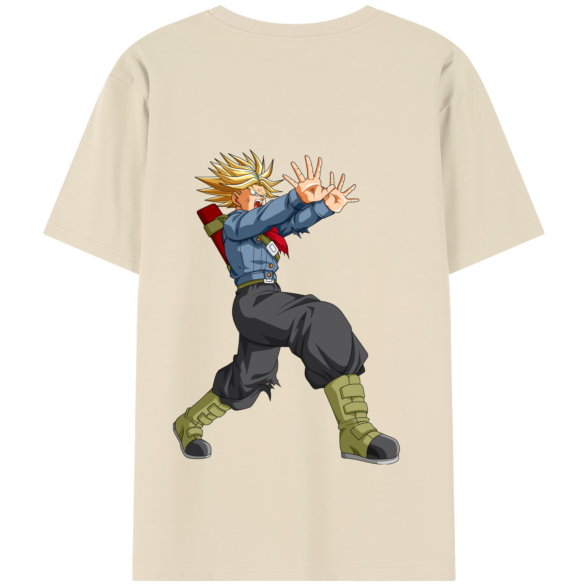 （画像用） ドラゴンボール トランクス（Torankusu）DRAGON BALL Trunks 綿100％半袖Tシャツ（背面プリント）