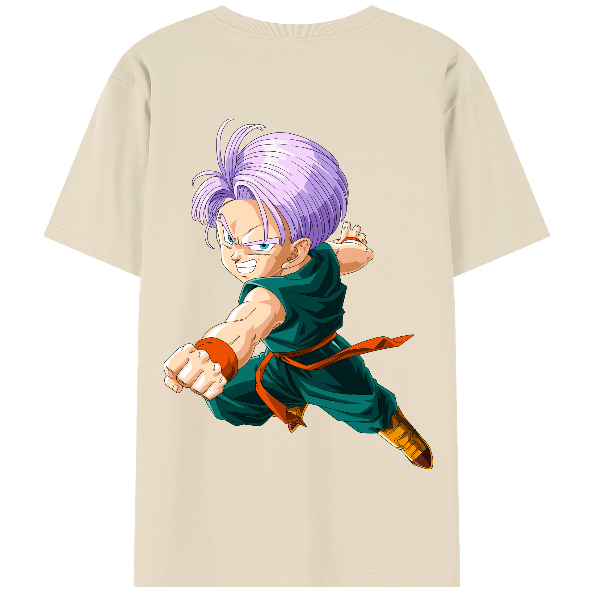 （画像用） ドラゴンボール トランクス（Torankusu）DRAGON BALL Trunks 綿100％半袖Tシャツ（背面プリント）