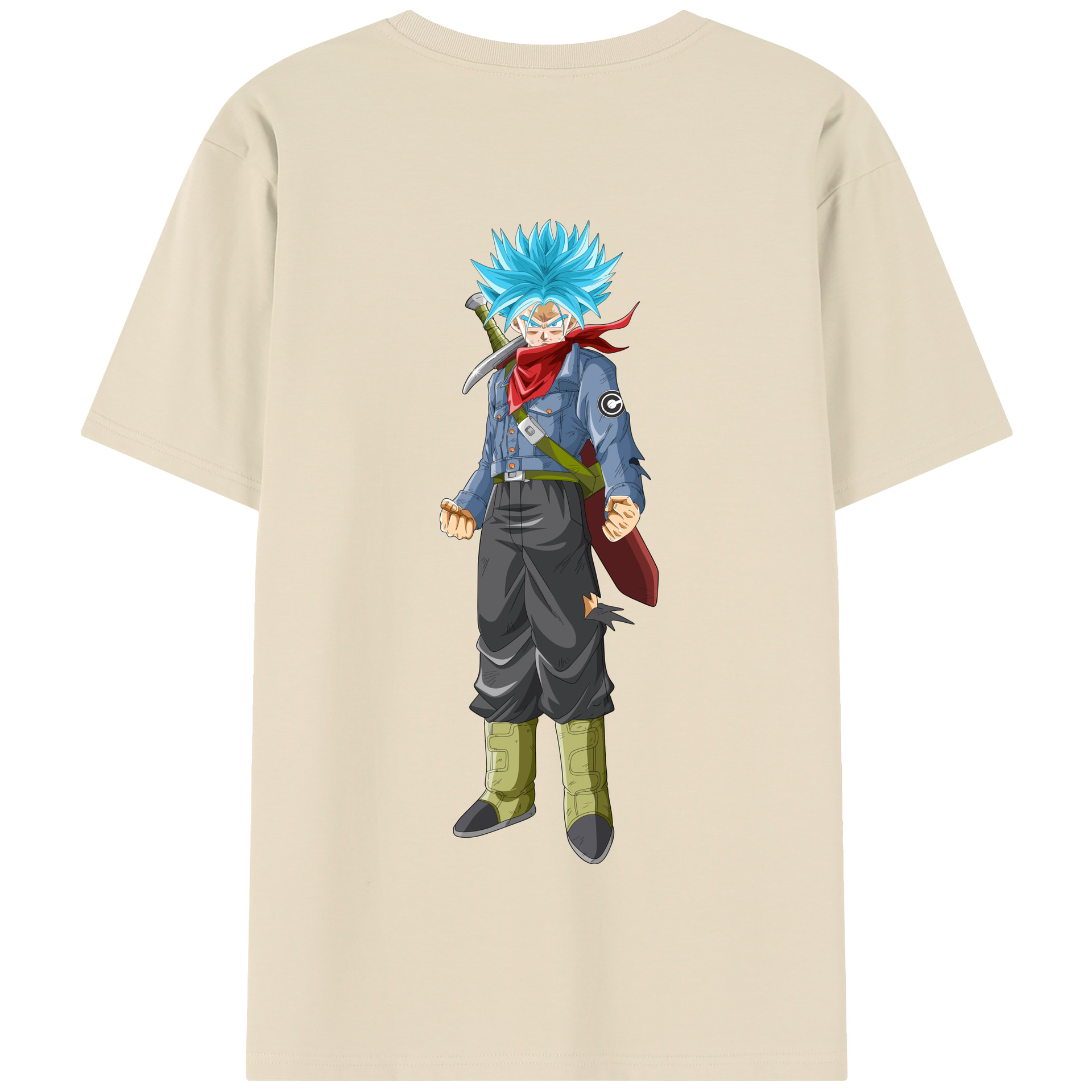 （画像用） ドラゴンボール トランクス（Torankusu）DRAGON BALL Trunks 綿100％半袖Tシャツ（背面プリント）