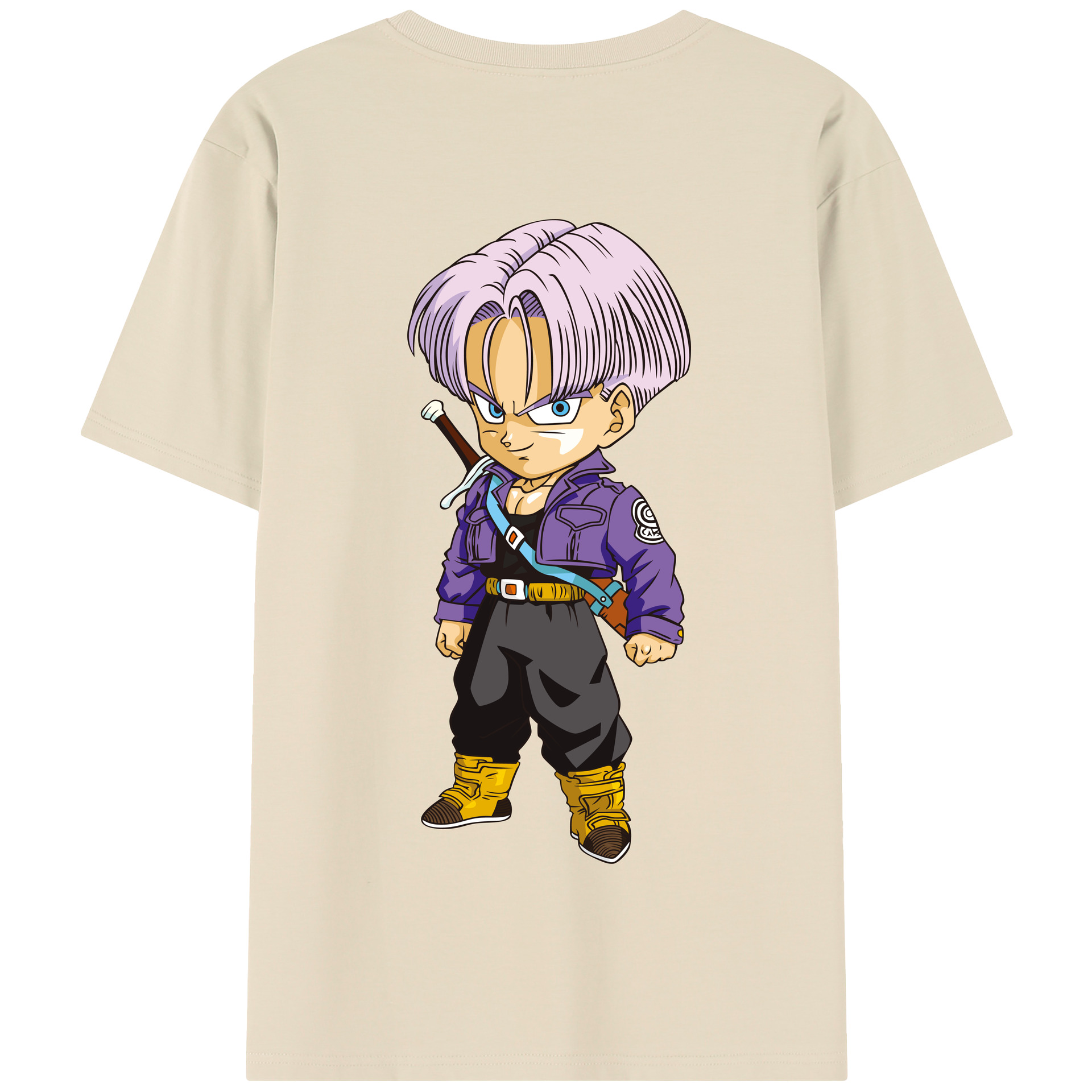 （画像用） ドラゴンボール トランクス（Torankusu）DRAGON BALL Trunks 綿100％半袖Tシャツ（背面プリント）