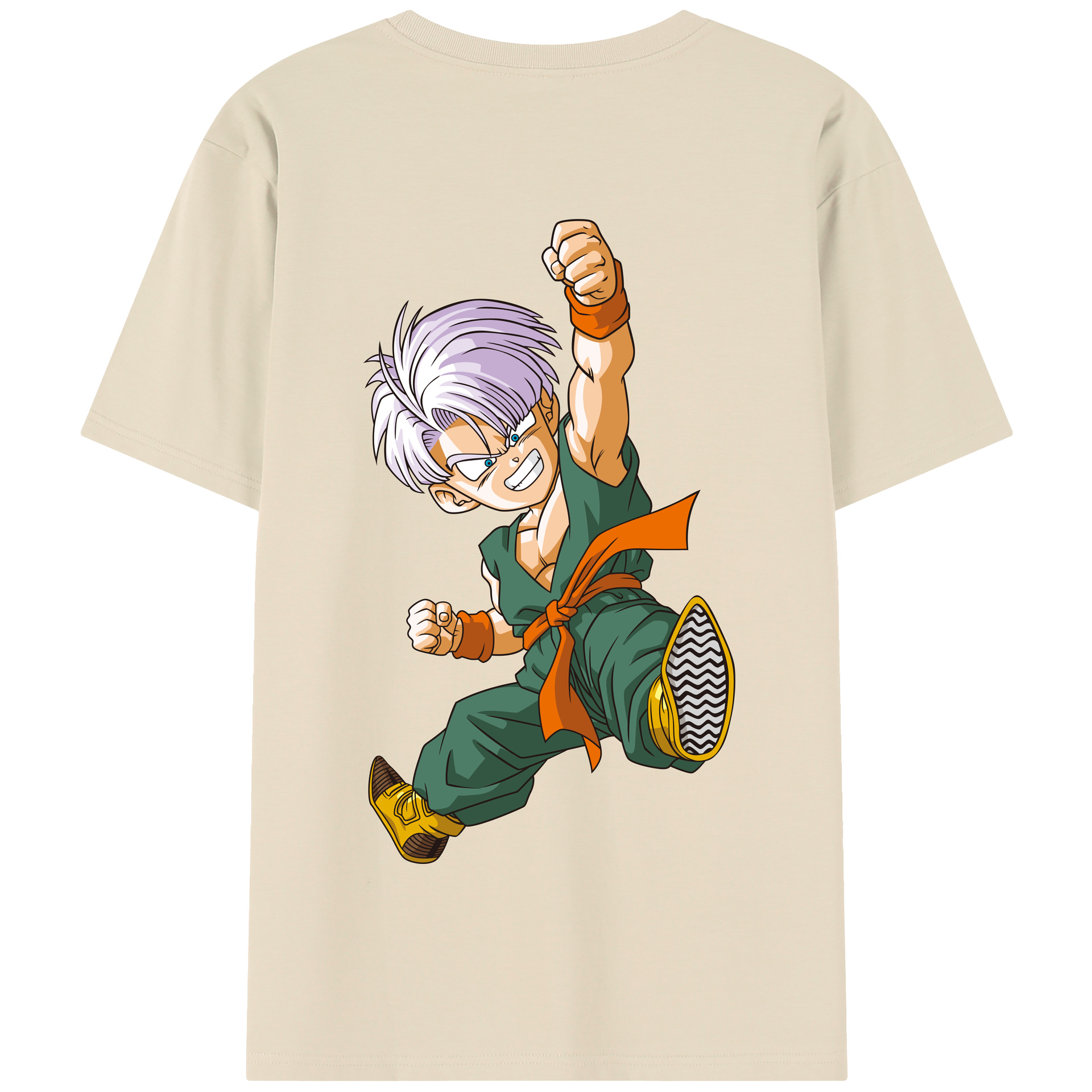 （画像用） ドラゴンボール トランクス（Torankusu）DRAGON BALL Trunks 綿100％半袖Tシャツ（背面プリント）