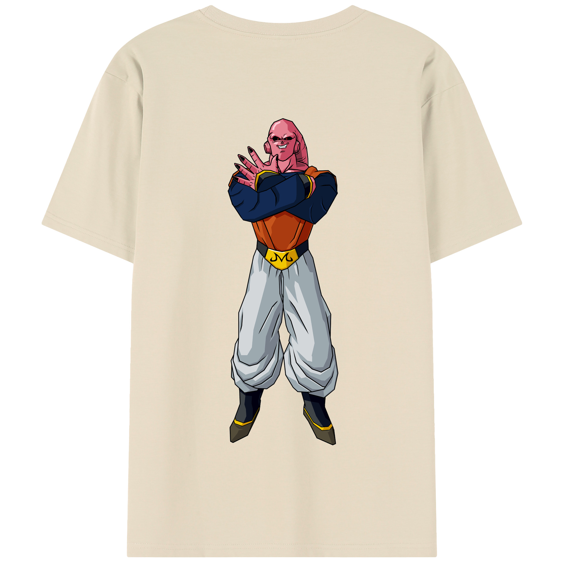 （画像用） ドラゴンボール 魔人ブウ DRAGON BALL Majin Buu 綿100％半袖Tシャツ（背面プリント）