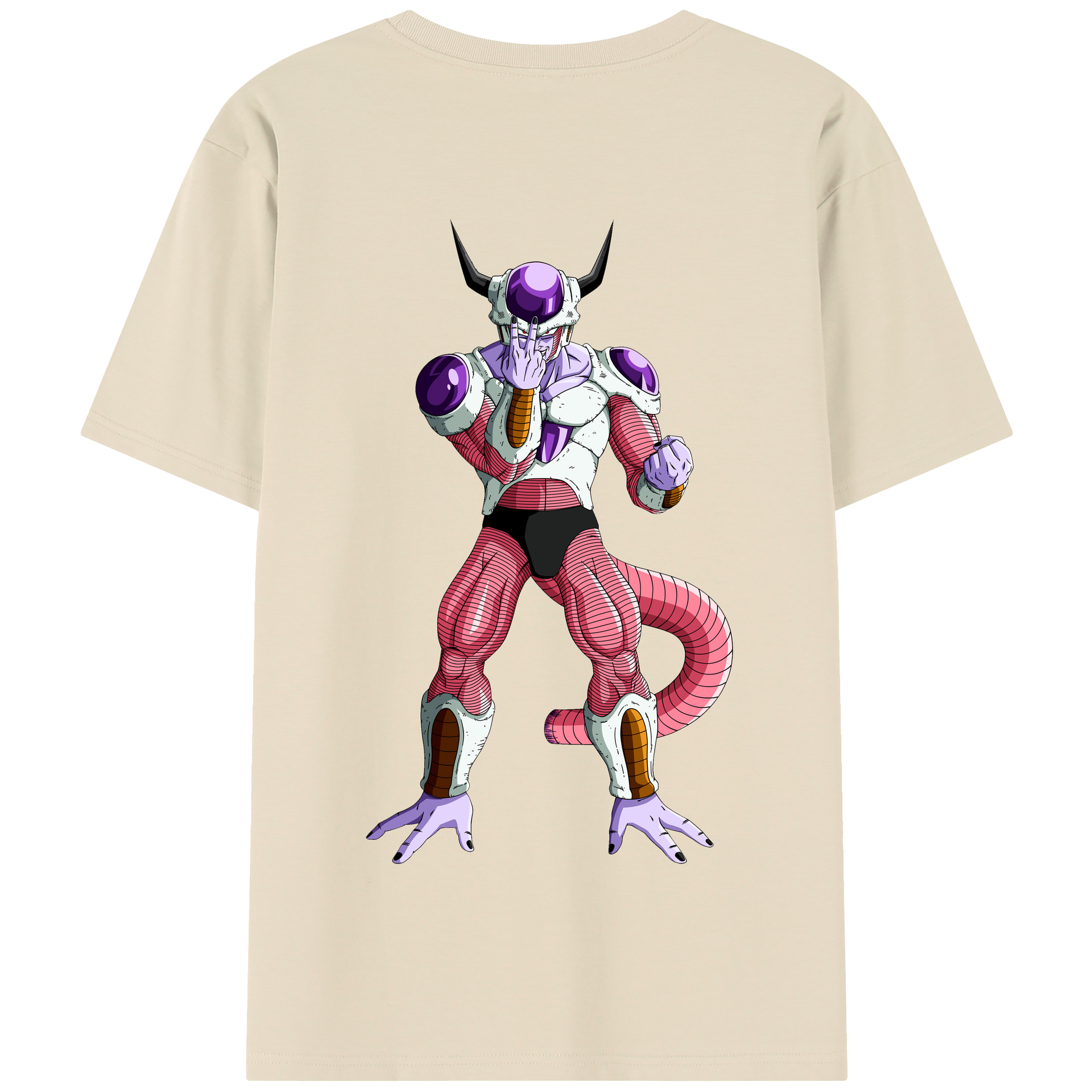 （画像用） ドラゴンボール フリーザ DRAGON BALL Frieza 綿100％半袖Tシャツ（背面プリント）