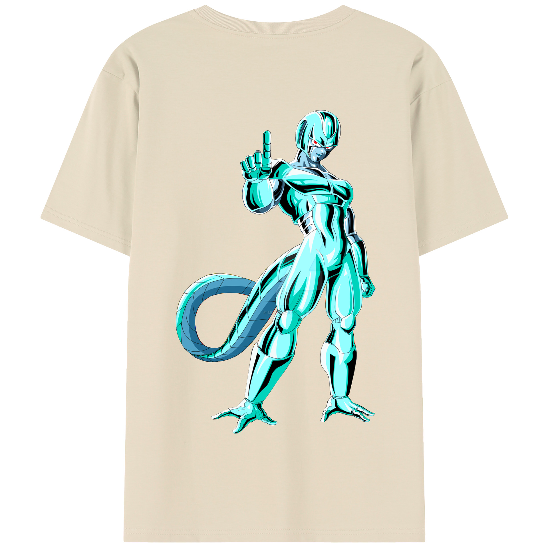 （画像用） ドラゴンボール クウラ DRAGON BALL Cooler Coora 綿100％半袖Tシャツ（背面プリント）
