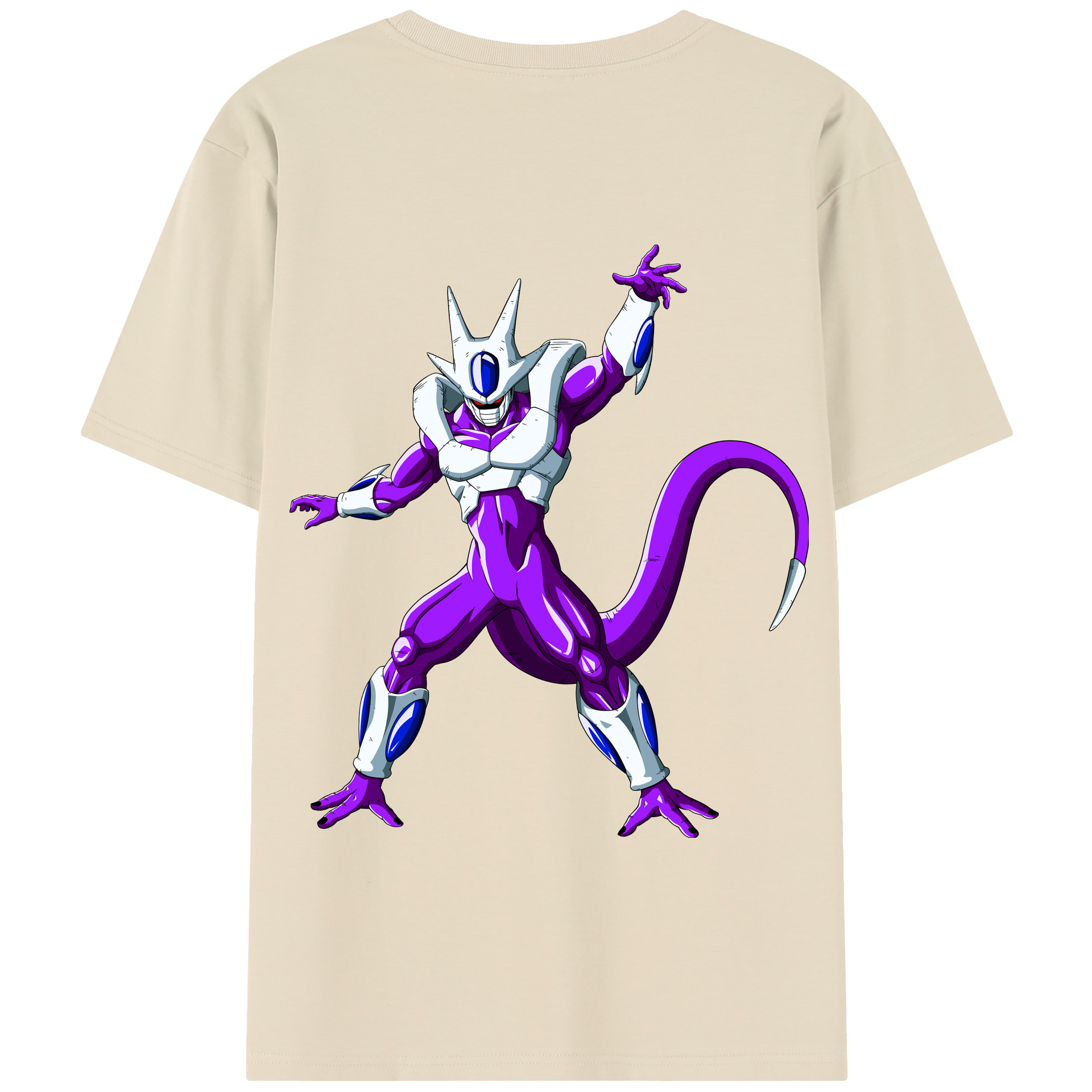 （画像用） ドラゴンボール クウラ DRAGON BALL Cooler Coora 綿100％半袖Tシャツ（背面プリント）