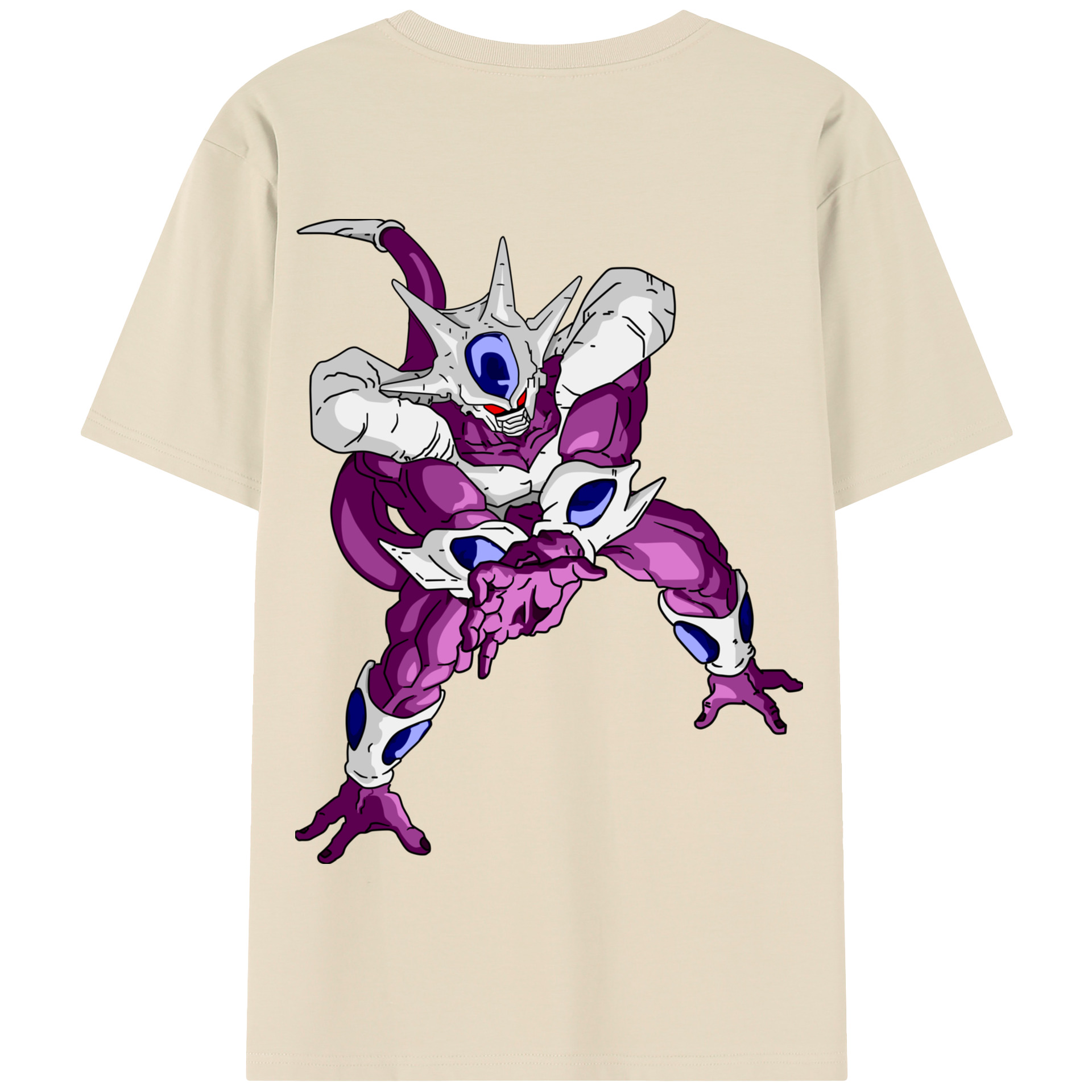 （画像用） ドラゴンボール クウラ DRAGON BALL Cooler Coora 綿100％半袖Tシャツ（背面プリント）