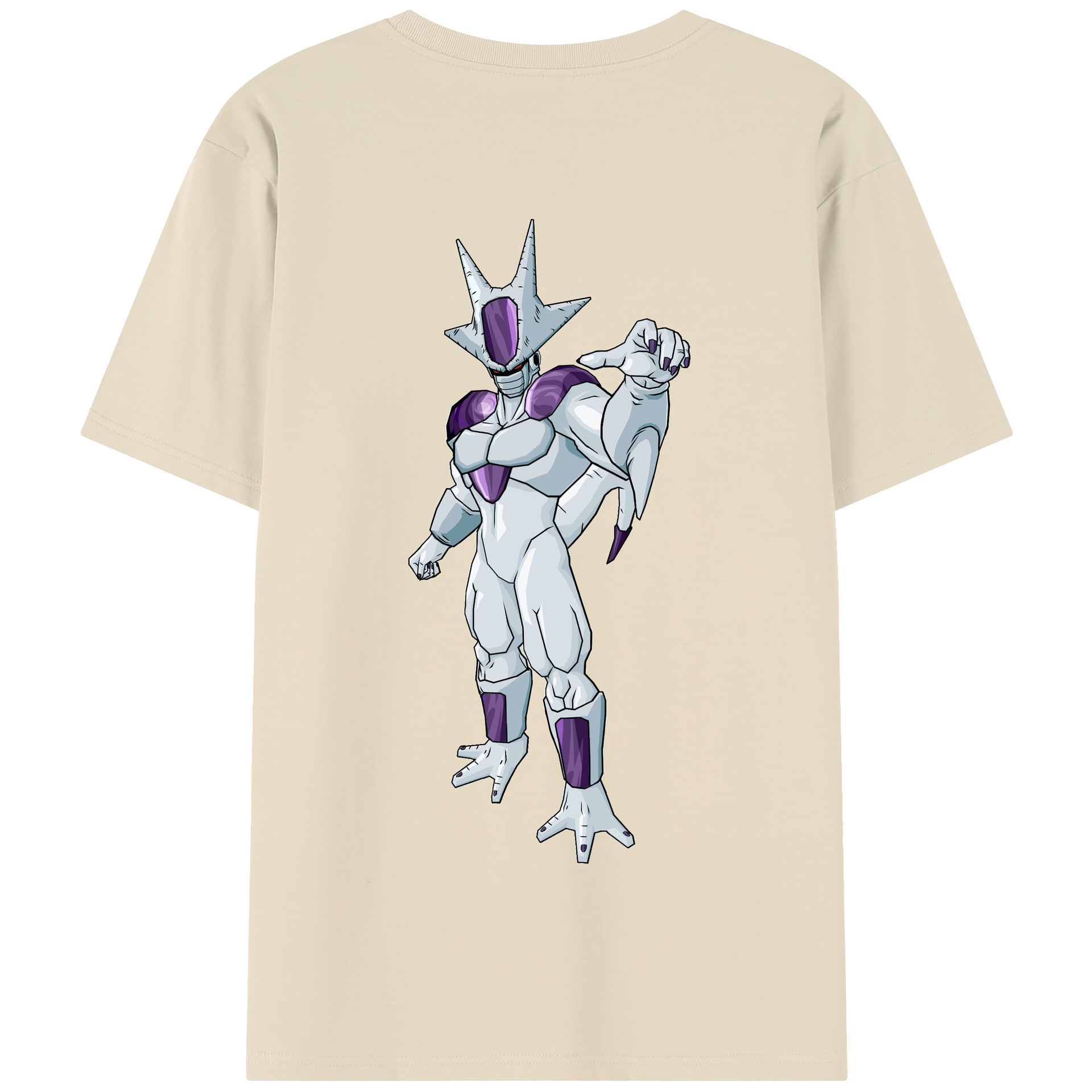 （画像用） ドラゴンボール クウラ DRAGON BALL Cooler Coora 綿100％半袖Tシャツ（背面プリント）