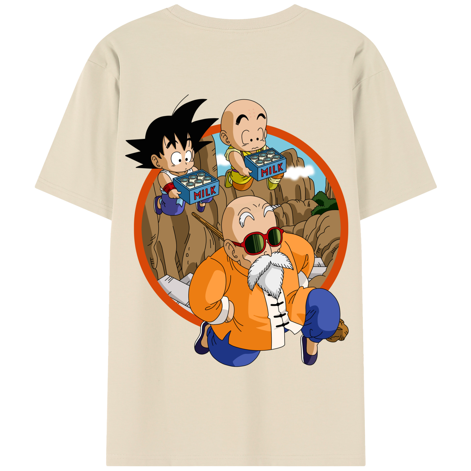 （画像用） ドラゴンボール 亀仙人（かめせんにん） DRAGON BALL Master Roshi Kame Sennin 綿100％半袖Tシャツ（背面プリント）