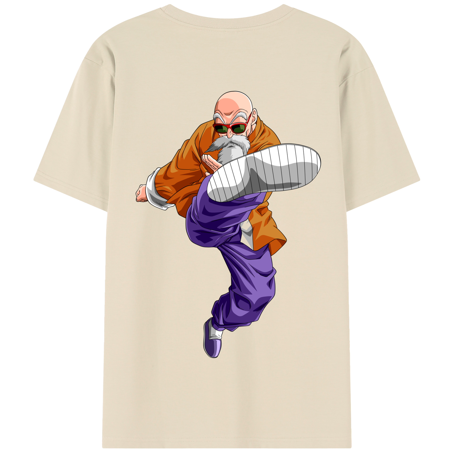 （画像用） ドラゴンボール 亀仙人（かめせんにん） DRAGON BALL Master Roshi Kame Sennin 綿100％半袖Tシャツ（背面プリント）