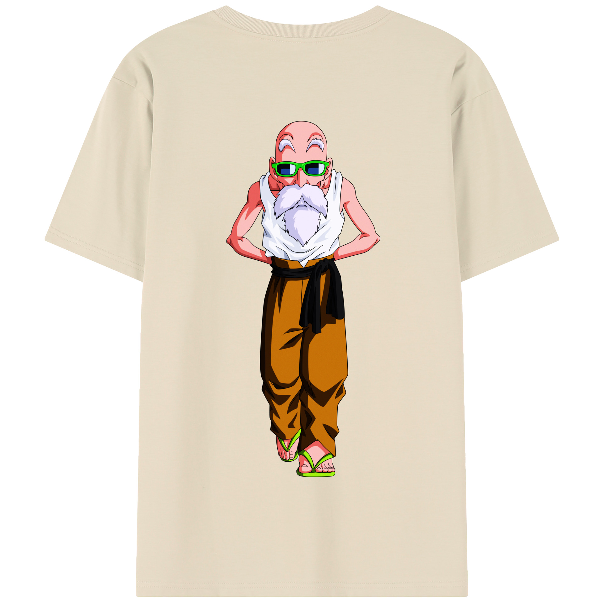 （画像用） ドラゴンボール 亀仙人（かめせんにん） DRAGON BALL Master Roshi Kame Sennin 綿100％半袖Tシャツ（背面プリント）