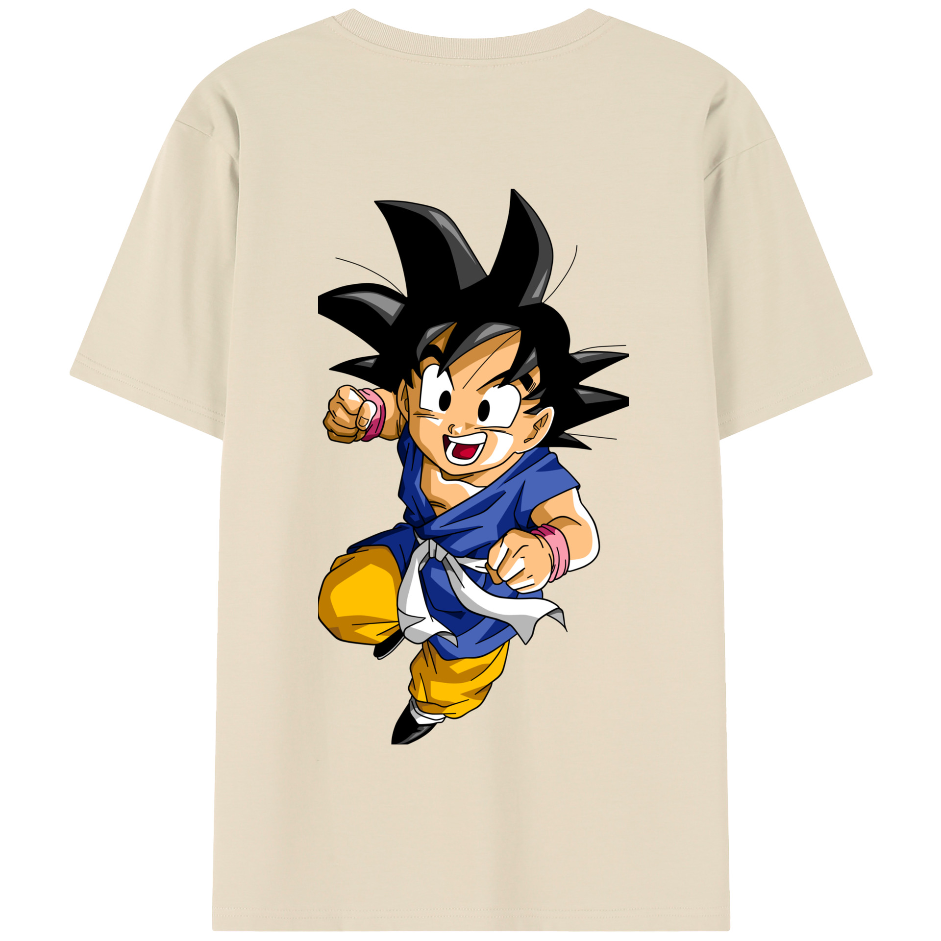 （画像用） ドラゴンボール 孫悟天 そん ごてん DRAGON BALL Son Goten 綿100％半袖Tシャツ（背面プリント）