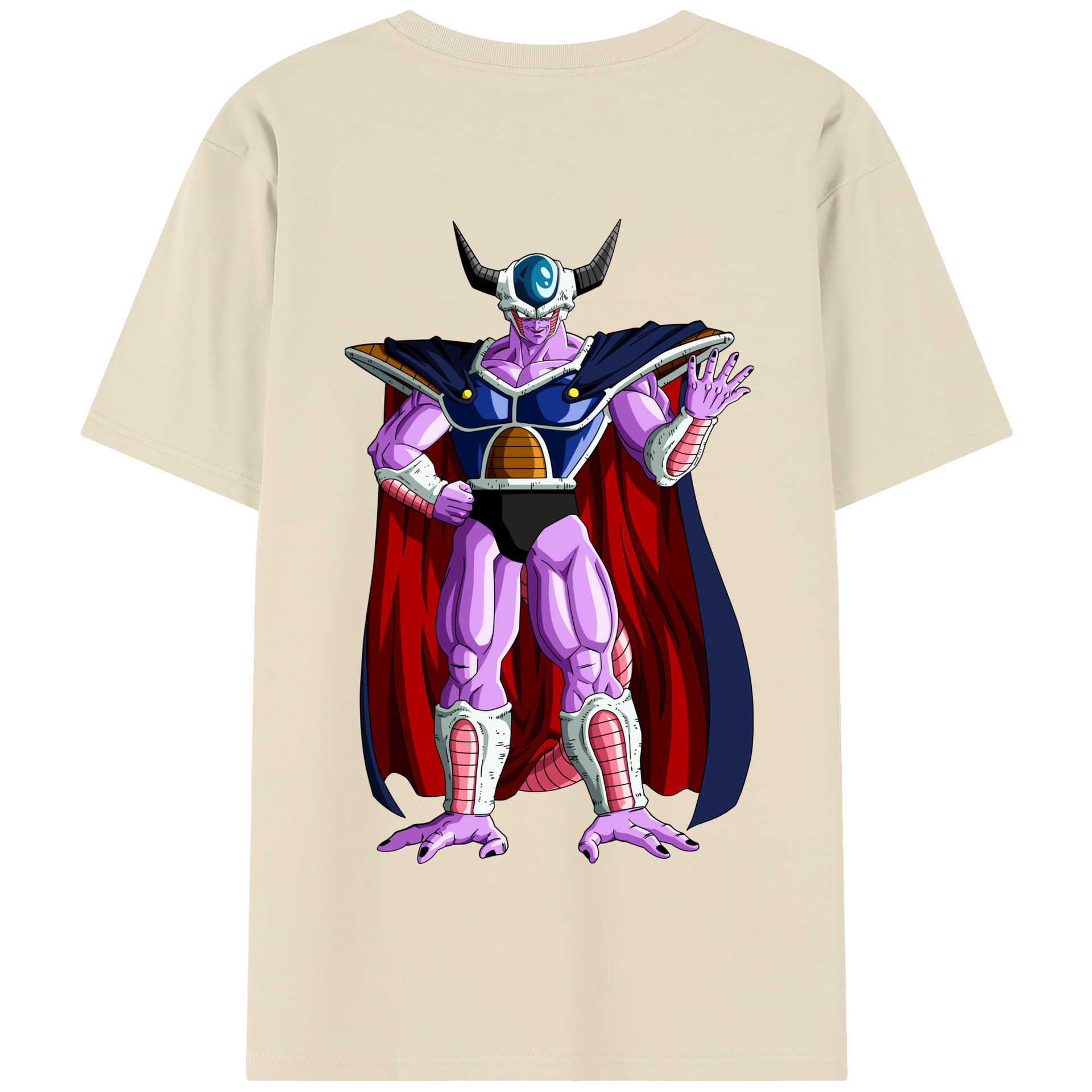 （画像用） ドラゴンボール コルド大王 DRAGON BALL King Cold 綿100％半袖Tシャツ（背面プリント）