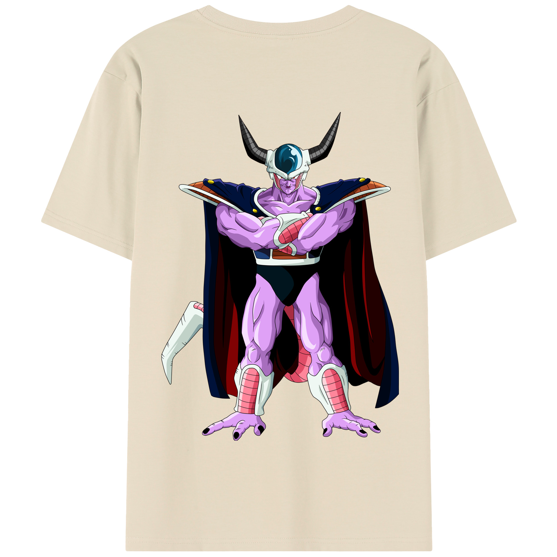 （画像用） ドラゴンボール コルド大王 DRAGON BALL King Cold 綿100％半袖Tシャツ（背面プリント）