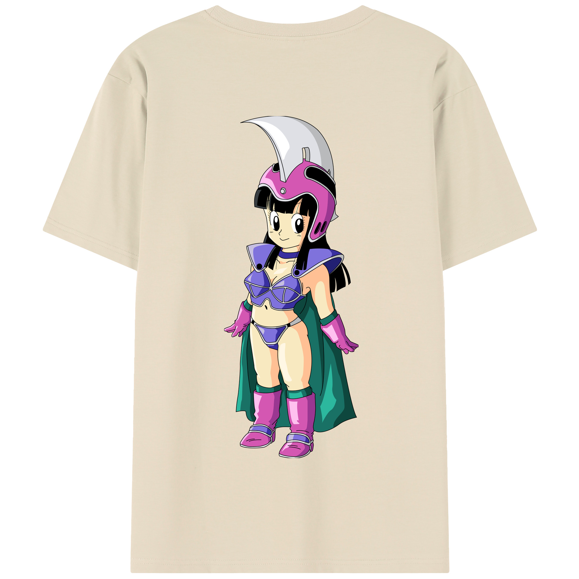 （画像用） ドラゴンボール チチ DRAGON BALL Chichi 綿100％半袖Tシャツ（背面プリント）