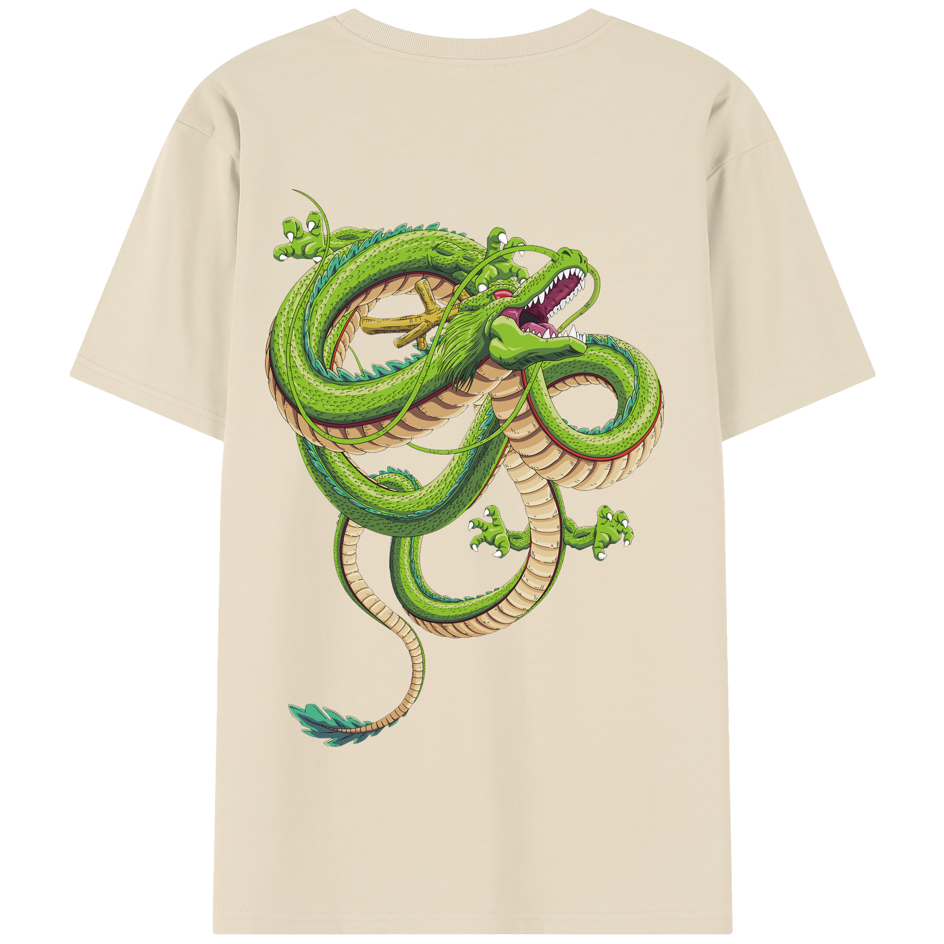 （画像用） ドラゴンボール 神龍 シェンロン DRAGON BALL Shenron 綿100％半袖Tシャツ（背面プリント）