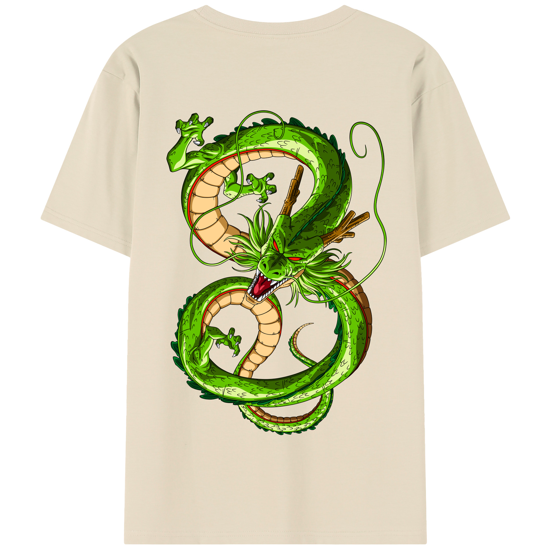 （画像用） ドラゴンボール 神龍 シェンロン DRAGON BALL Shenron 綿100％半袖Tシャツ（背面プリント）