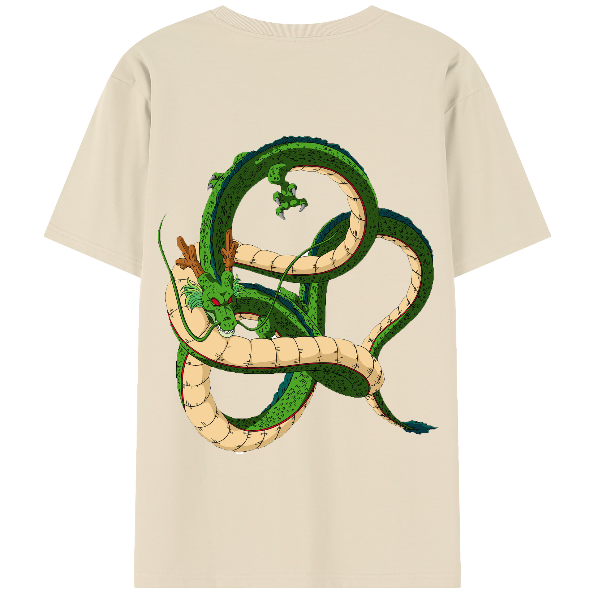 （画像用） ドラゴンボール 神龍 シェンロン DRAGON BALL Shenron 綿100％半袖Tシャツ（背面プリント）