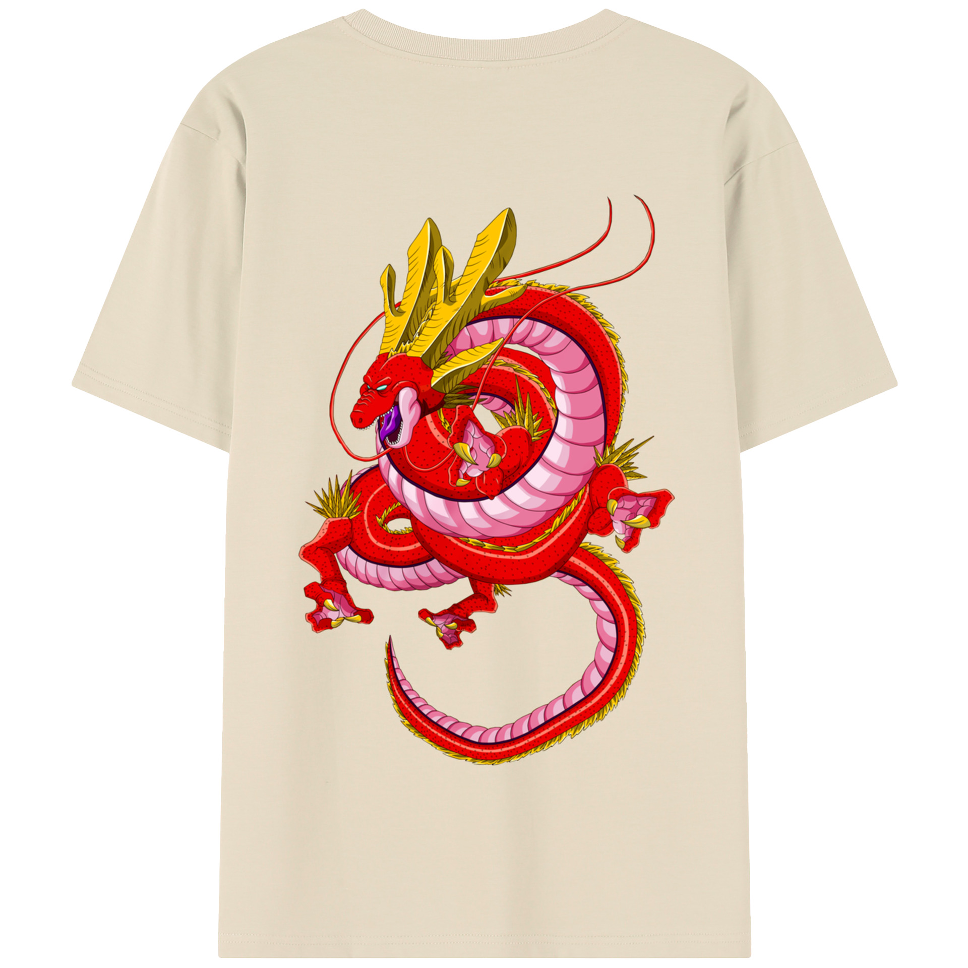 （画像用） ドラゴンボール 神龍 シェンロン DRAGON BALL Shenron 綿100％半袖Tシャツ（背面プリント）