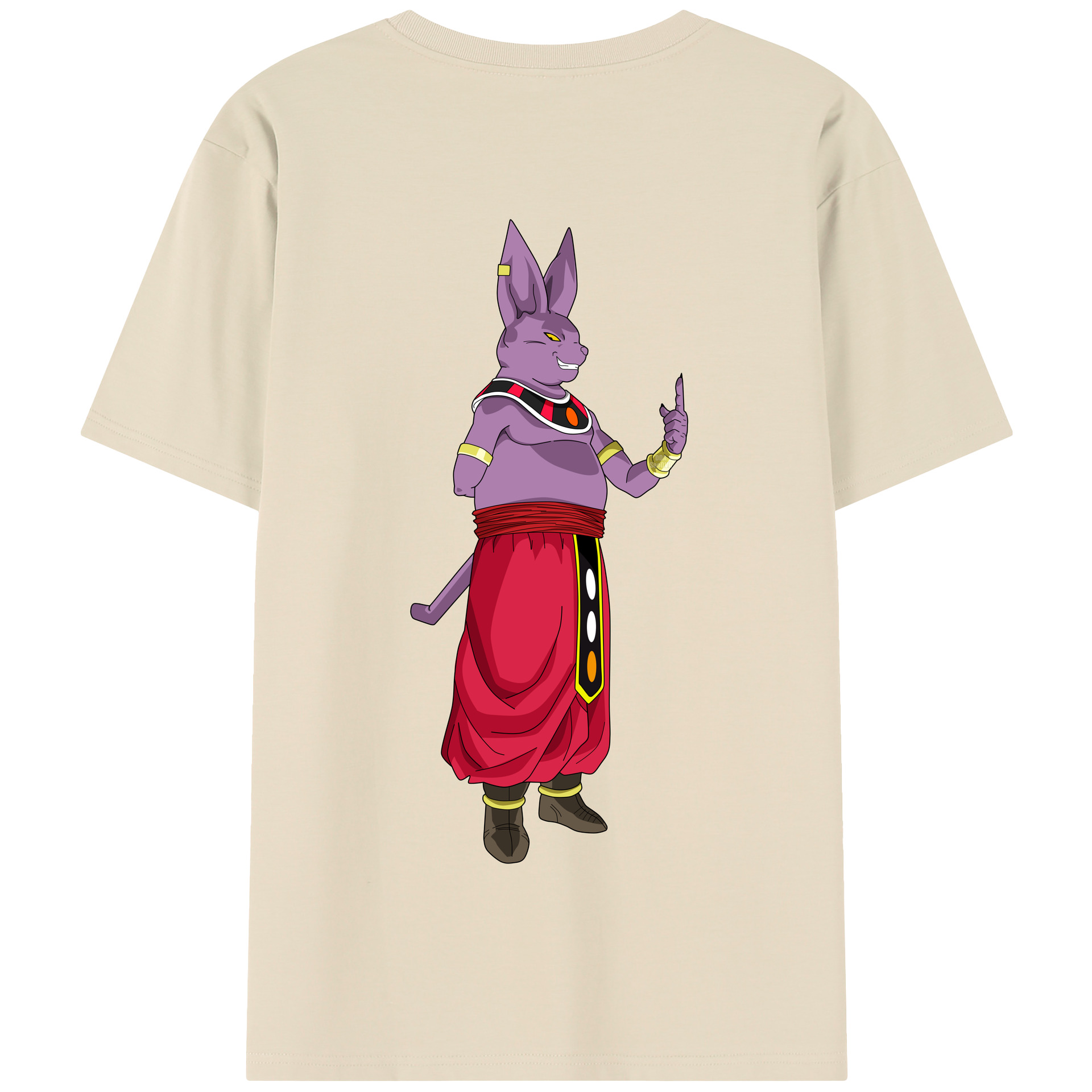 （画像用） ドラゴンボール シャンパ DRAGON BALL Champa 綿100％半袖Tシャツ（背面プリント）