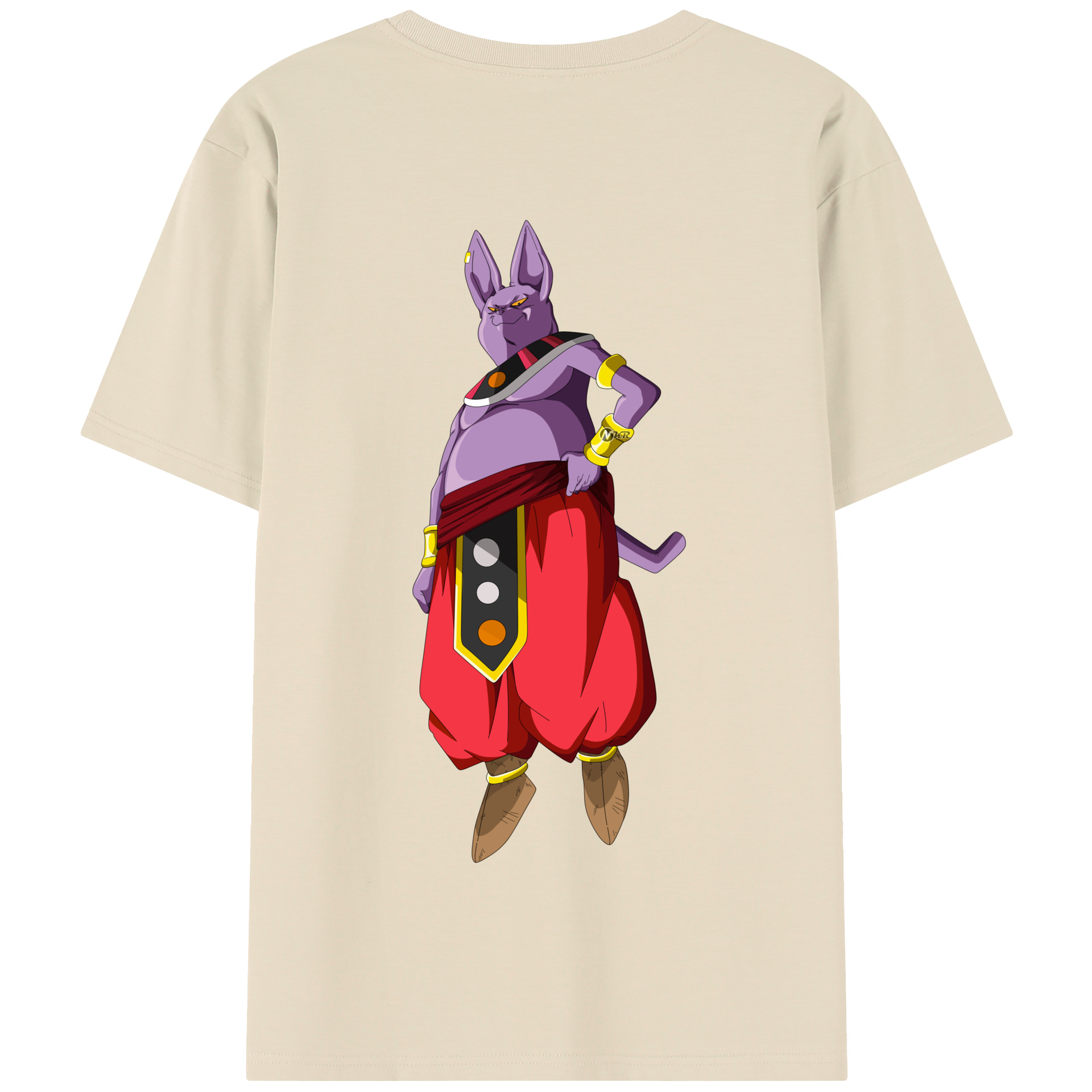 （画像用） ドラゴンボール シャンパ DRAGON BALL Champa 綿100％半袖Tシャツ（背面プリント）