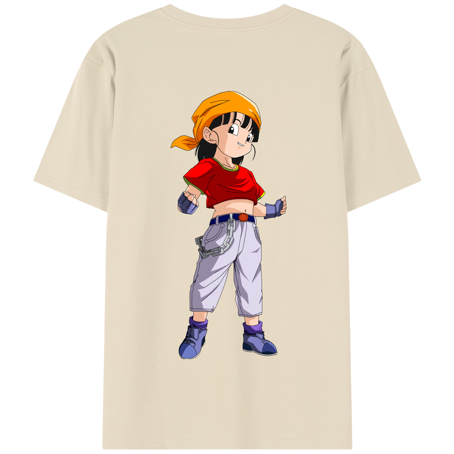 （画像用） ドラゴンボール パン DRAGON BALL Pan 綿100％半袖Tシャツ（背面プリント）