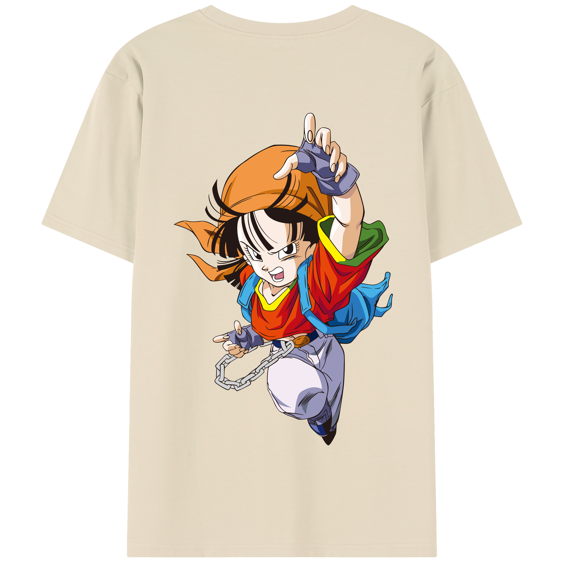 （画像用） ドラゴンボール パン DRAGON BALL Pan 綿100％半袖Tシャツ（背面プリント）
