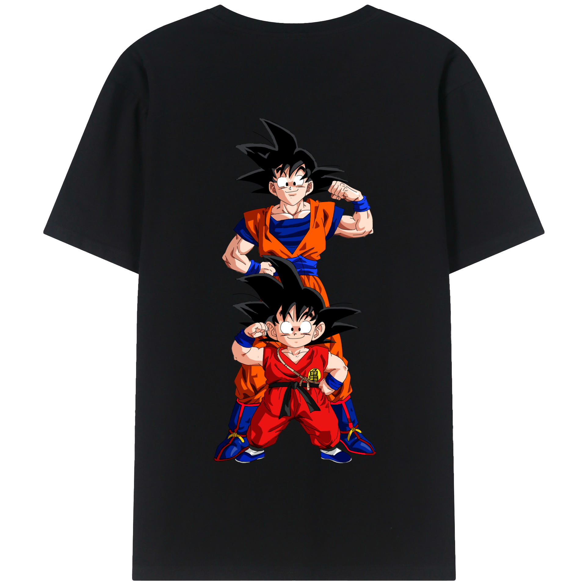（画像用） ドラゴンボール 孫悟空（そん ごくう）Son Goku カカロット DRAGON BALL Kakarotto 綿100％半袖Tシャツ（背面プリント）